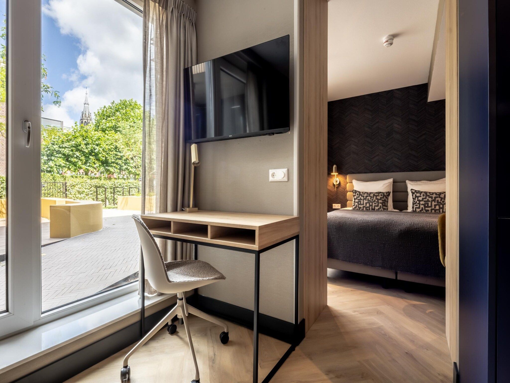De woonkamer van Delft 1B in Den Haag