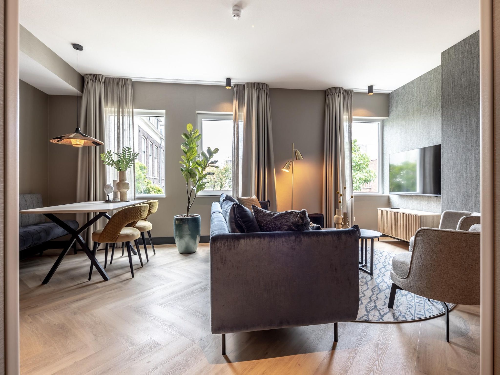 De woonkamer van Delft 3A in Delft