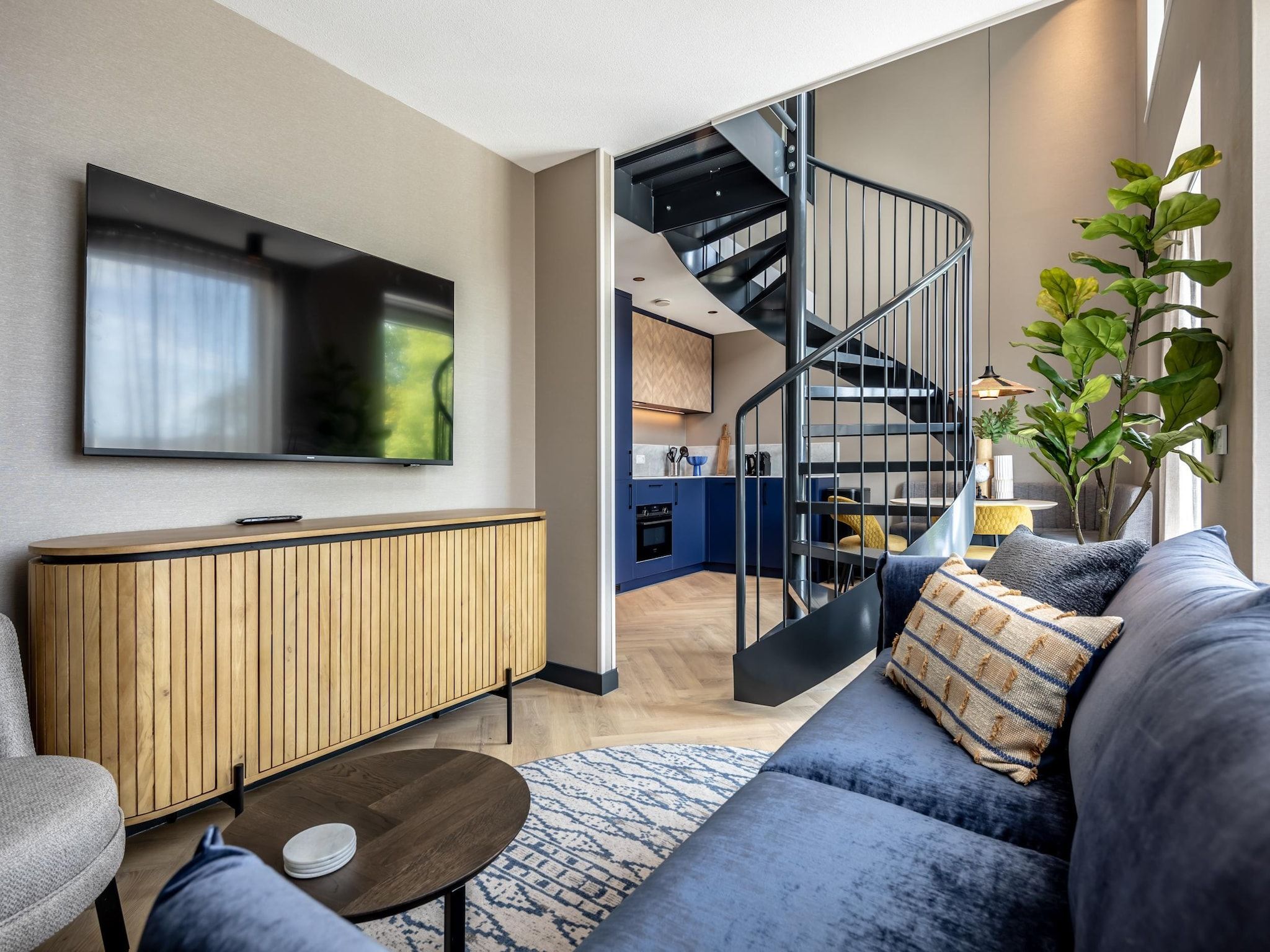 De woonkamer van Delft 3B in Delft