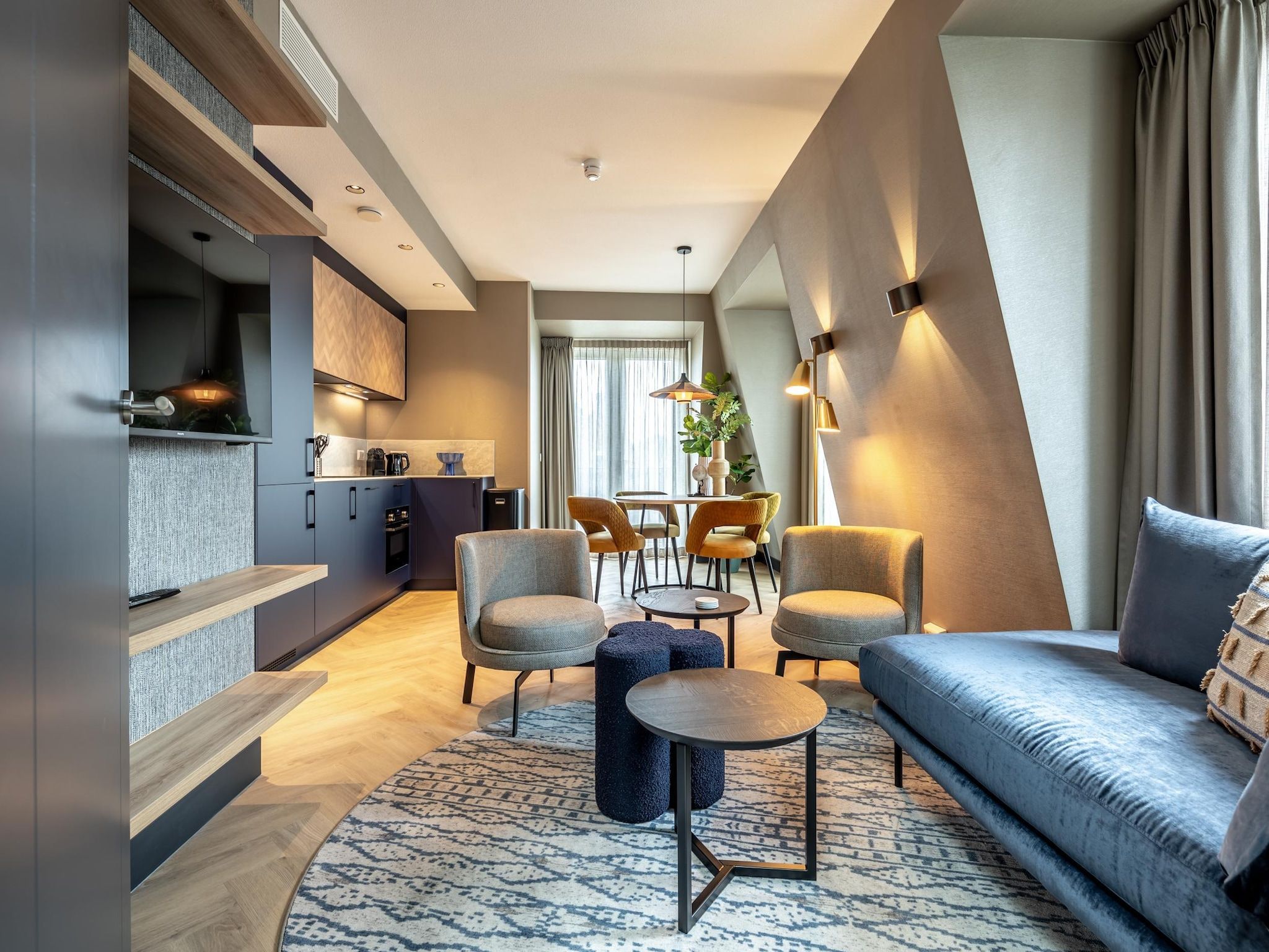 De woonkamer van Delft 3B in Delft