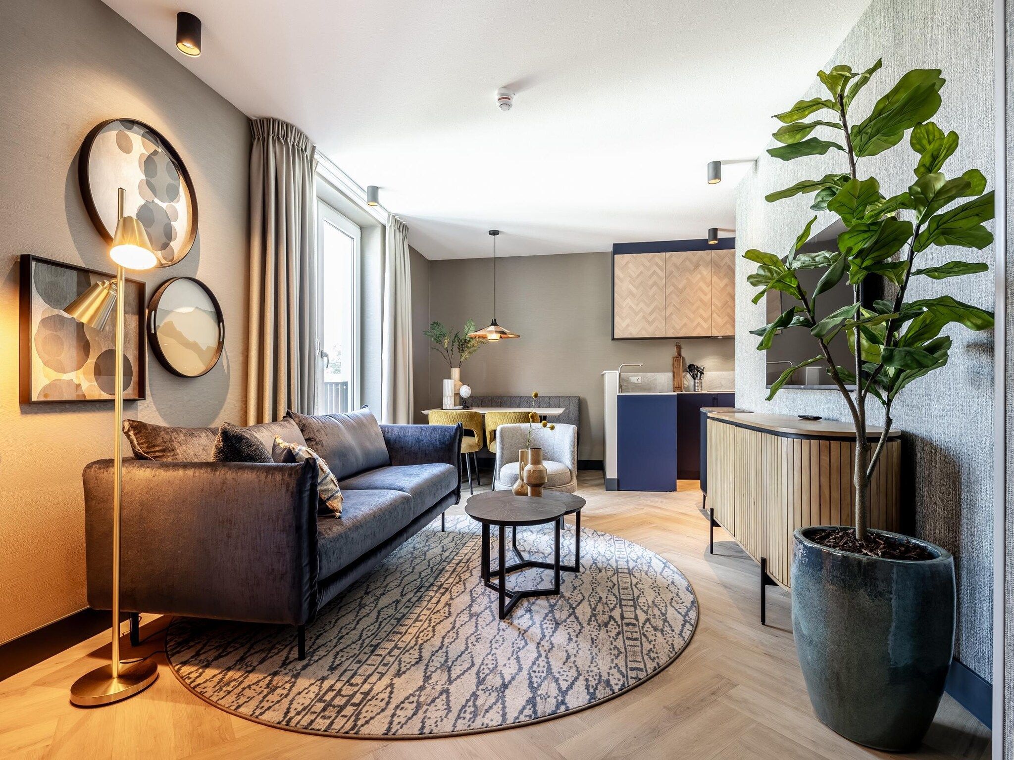 De woonkamer van Delft 4A in Delft