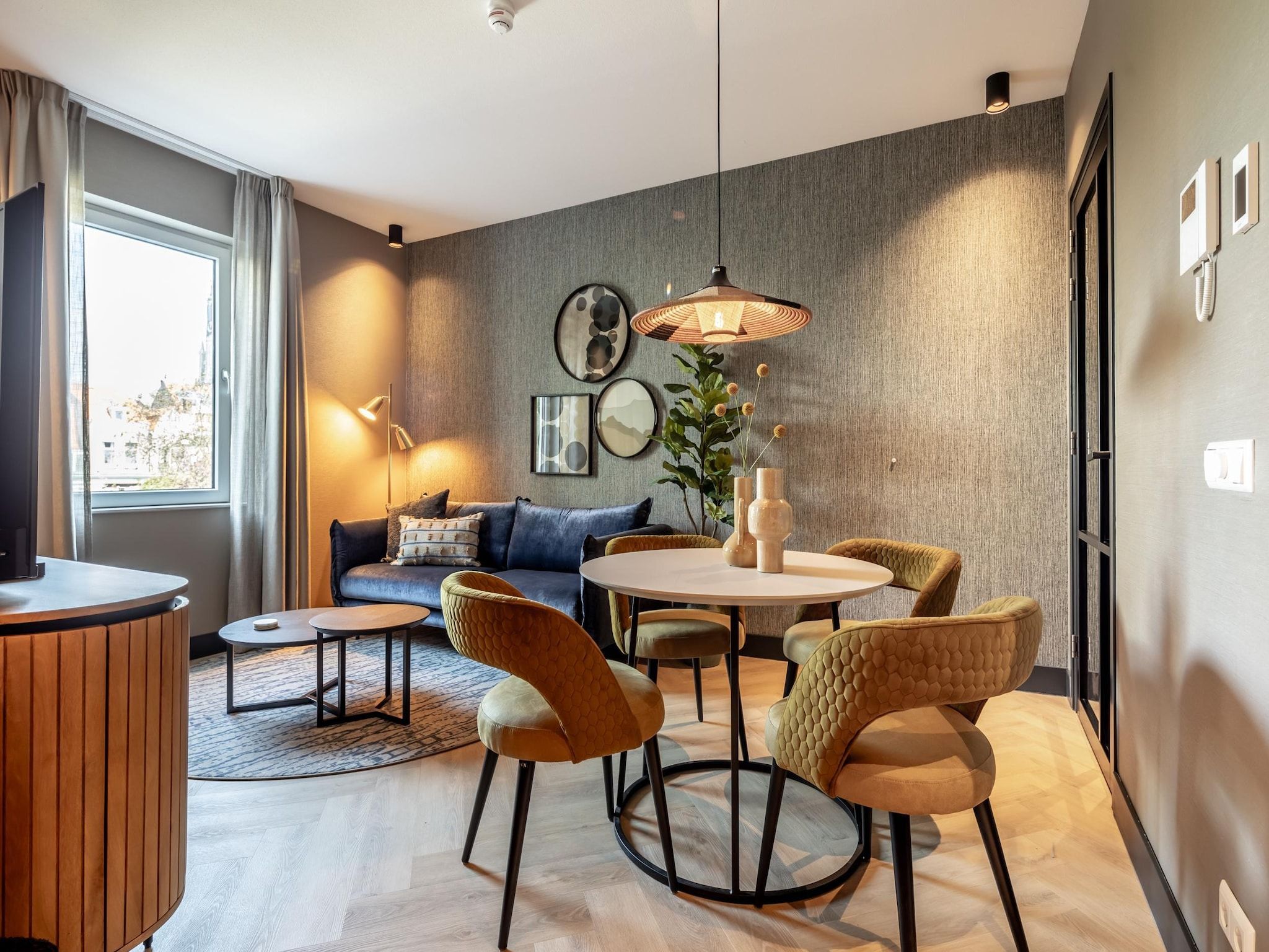 De woonkamer van Delft 4A in Delft