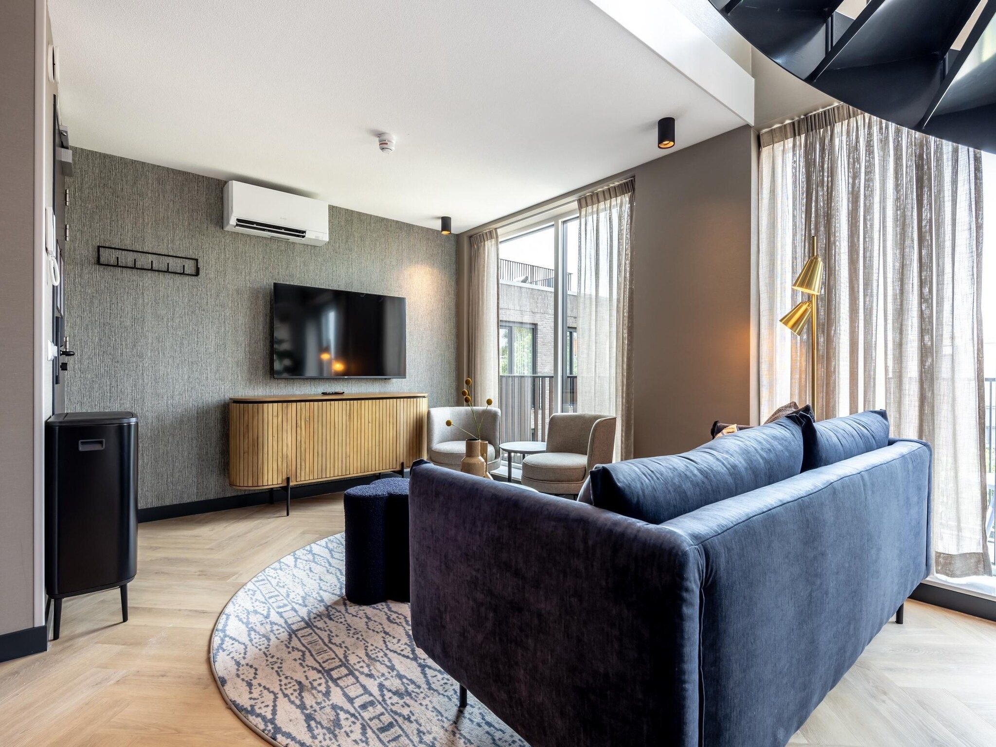 De woonkamer van Delft 5A in Delft