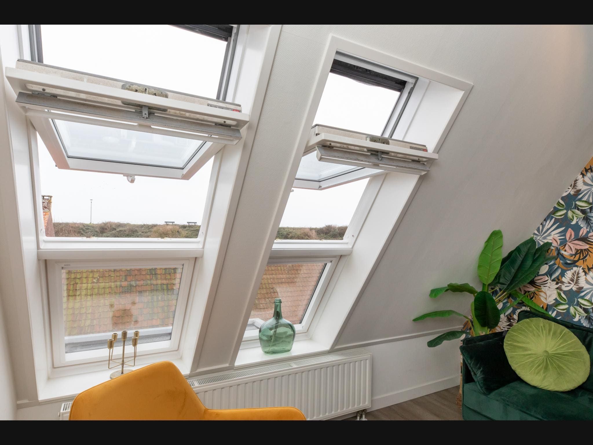 De woonkamer van Studio / Appartement Langstraat 29C Zoutelande 2 Personen  Strandvakantie Zeeland in Zoutelande