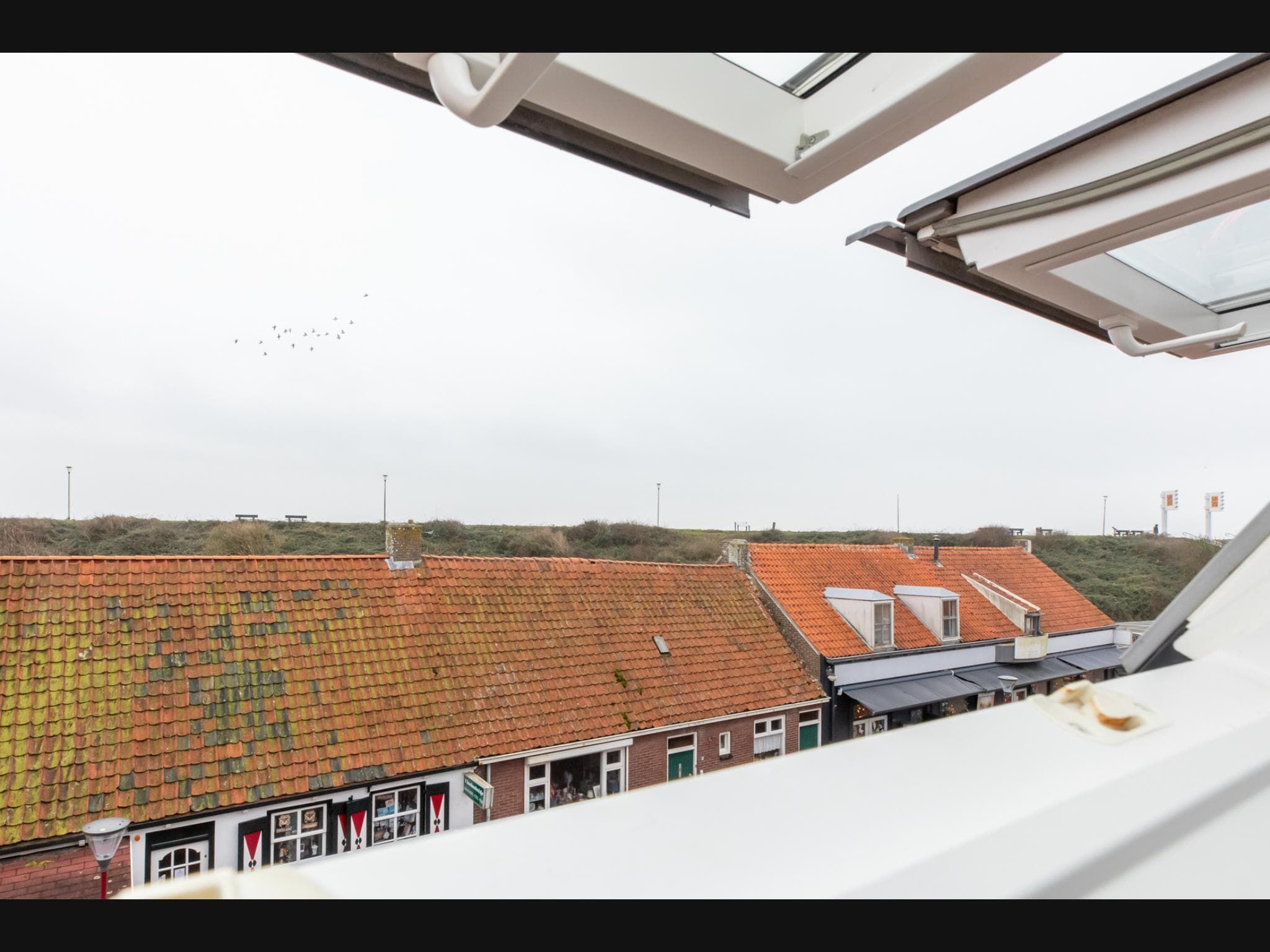 Het uitzicht vanaf Studio / Appartement Langstraat 29C Zoutelande 2 Personen  Strandvakantie Zeeland in Zoutelande
