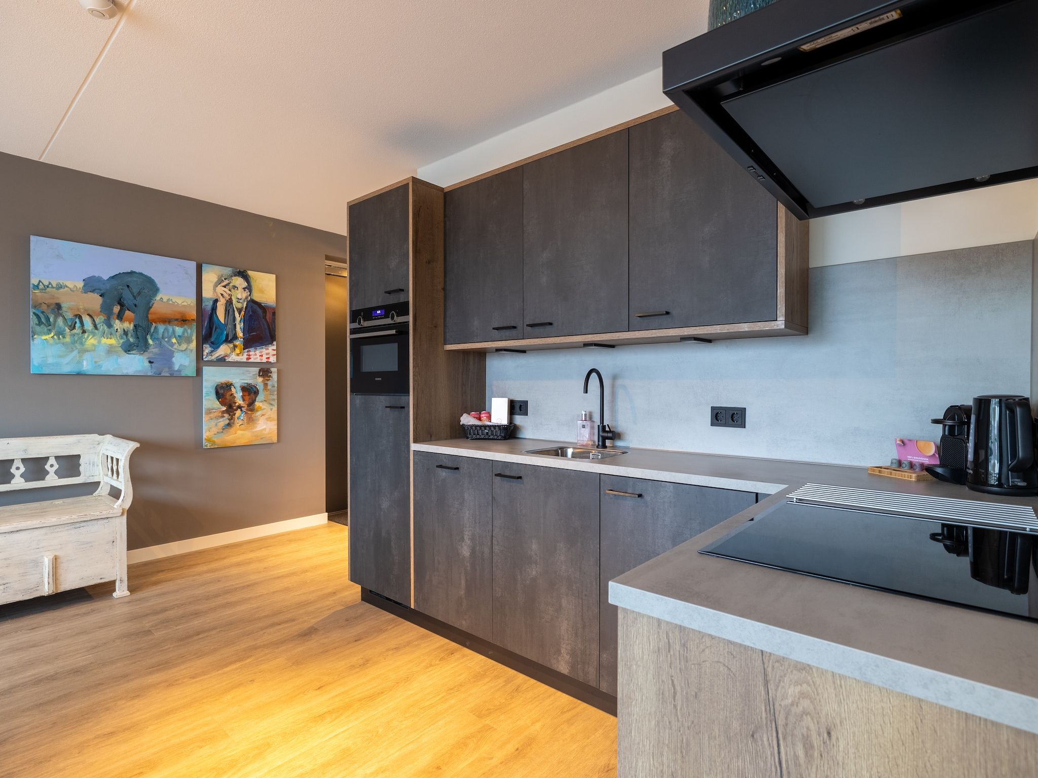 De keuken van Appartement Vista Maris - Havenweg 8-28  Sint-Annaland in Sint-Annaland