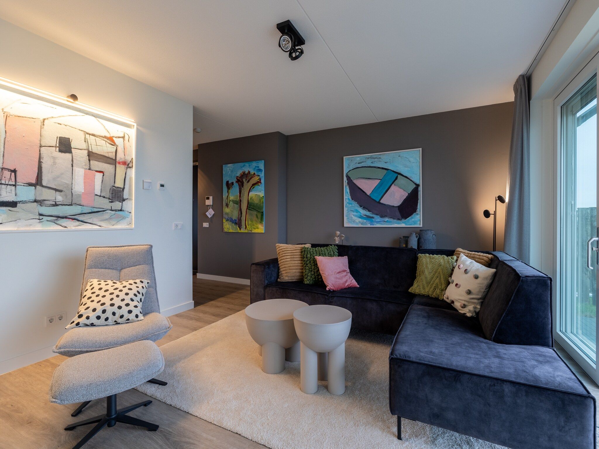 De woonkamer van Appartement Vista Maris - Havenweg 8-28  Sint-Annaland in Sint-Annaland