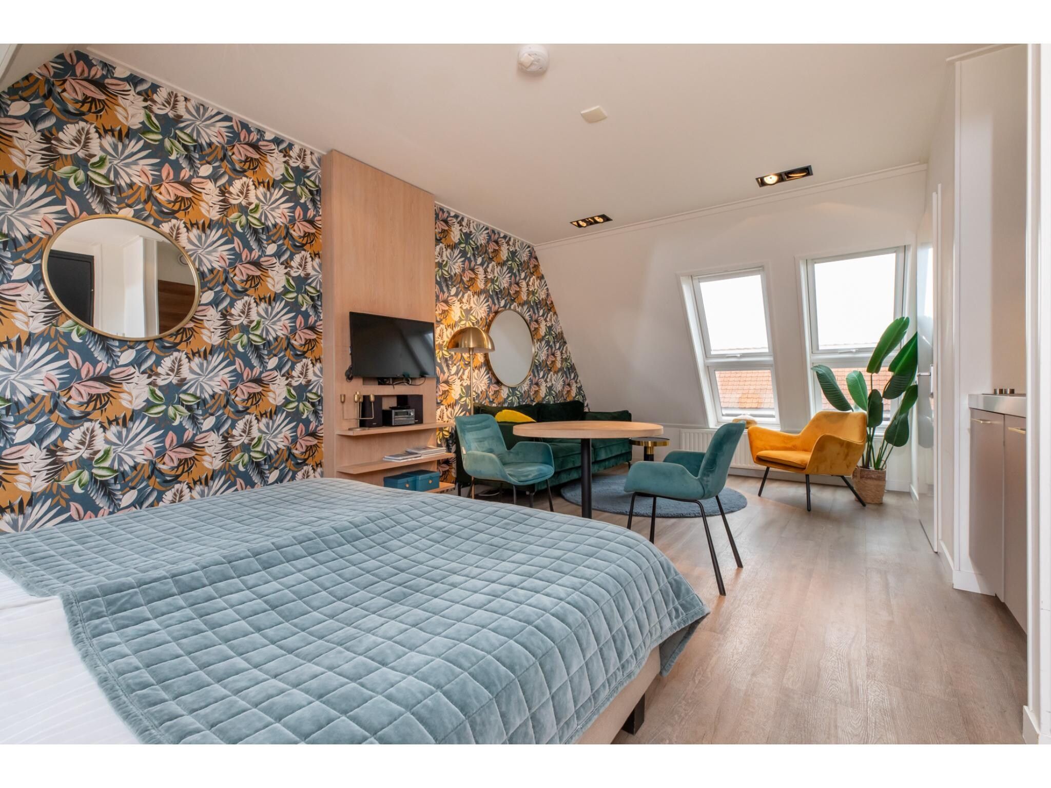 Een slaapkamer van Langestraat 29D in Zoutelande