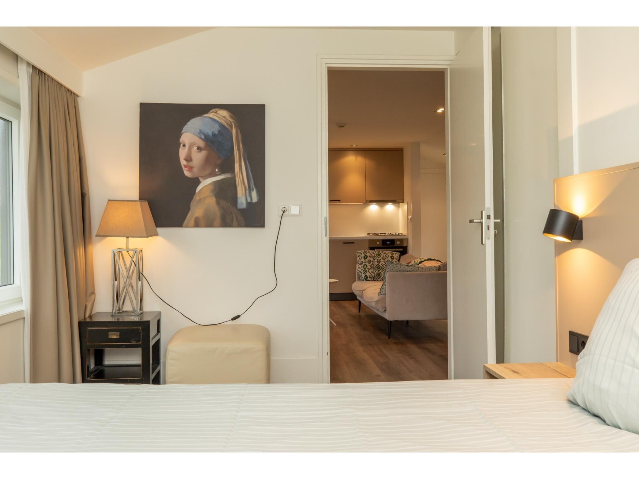Een slaapkamer van Langstraat 5B in Zoutelande