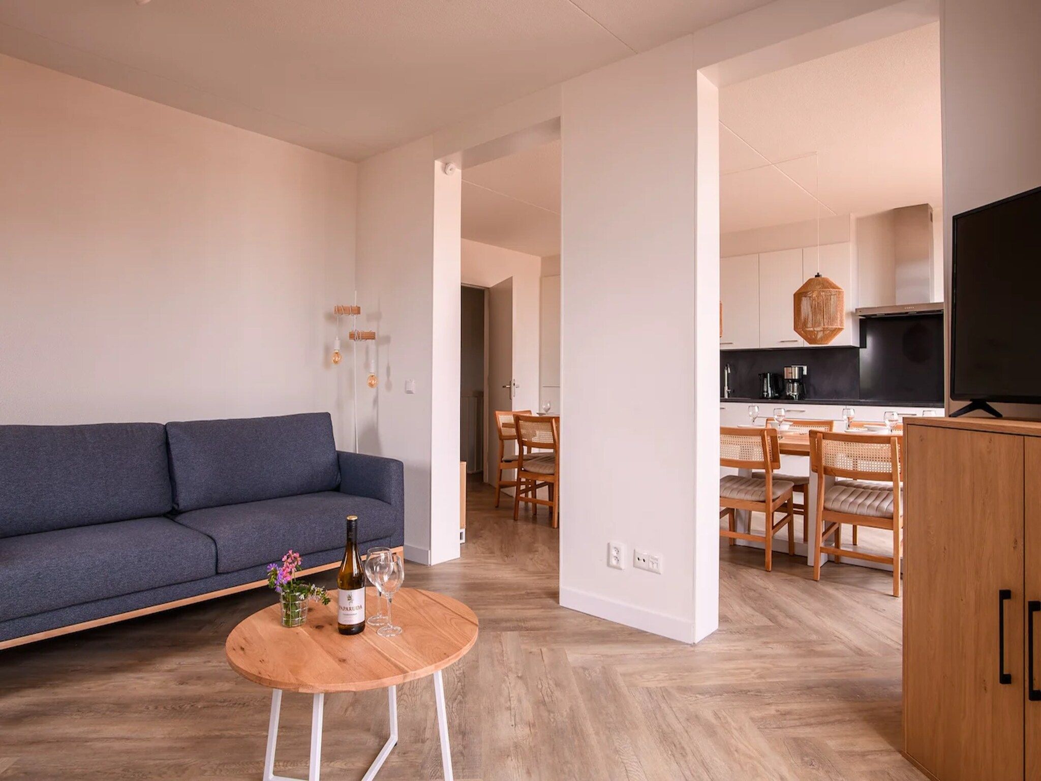 De woonkamer van Appartement Luxe 10 in Bruinisse