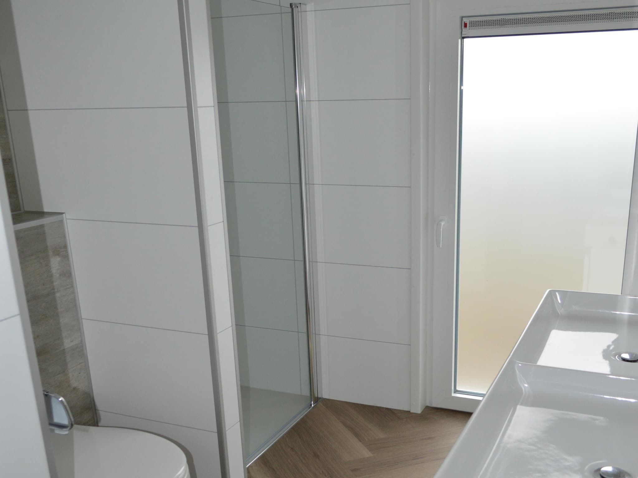 De badkamer van Schaelsbergerbosch Eco - Garden House & Sauna in Bemelen