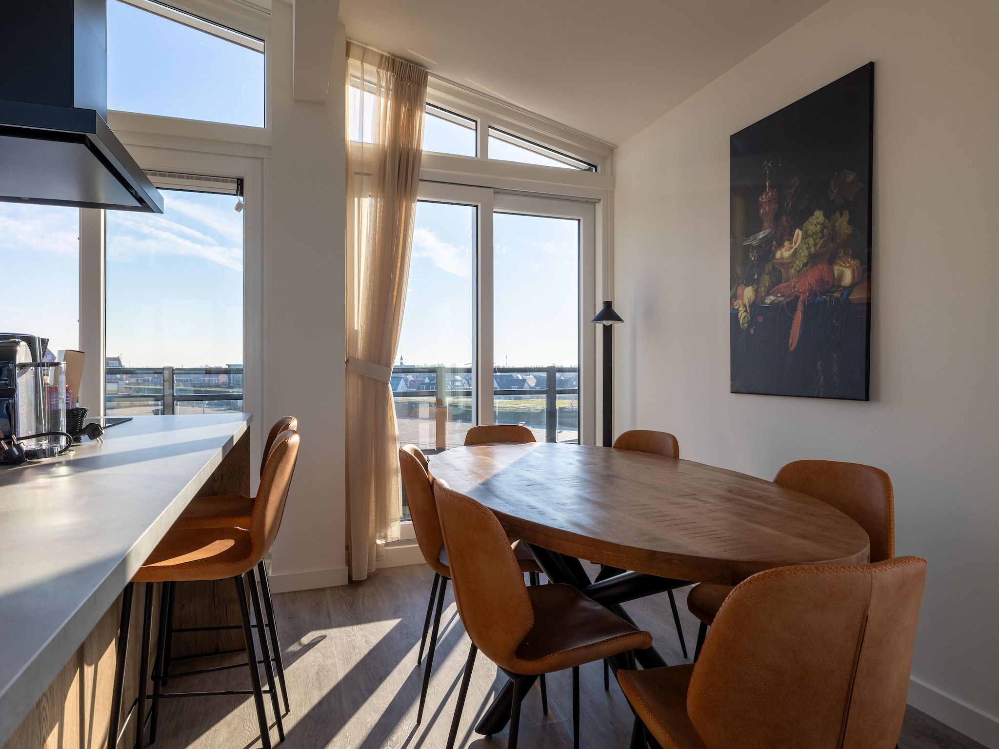 De eetkamer van Appartement Vista Maris - Havenweg 8-48  Sint-Annaland in Sint-Annaland