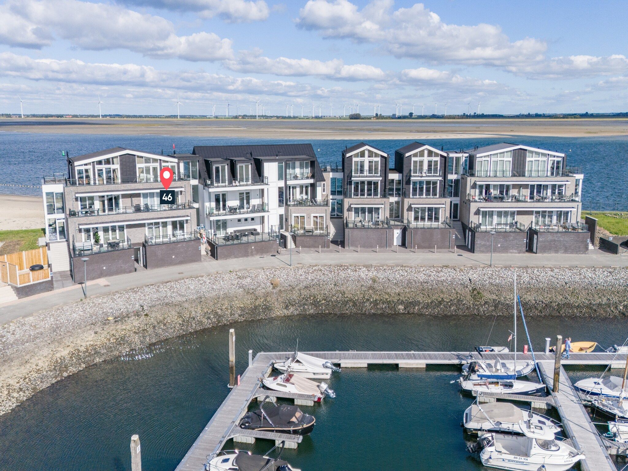 De buitenkant van Appartement Vista Maris - Havenweg 8-48  Sint-Annaland in Sint-Annaland