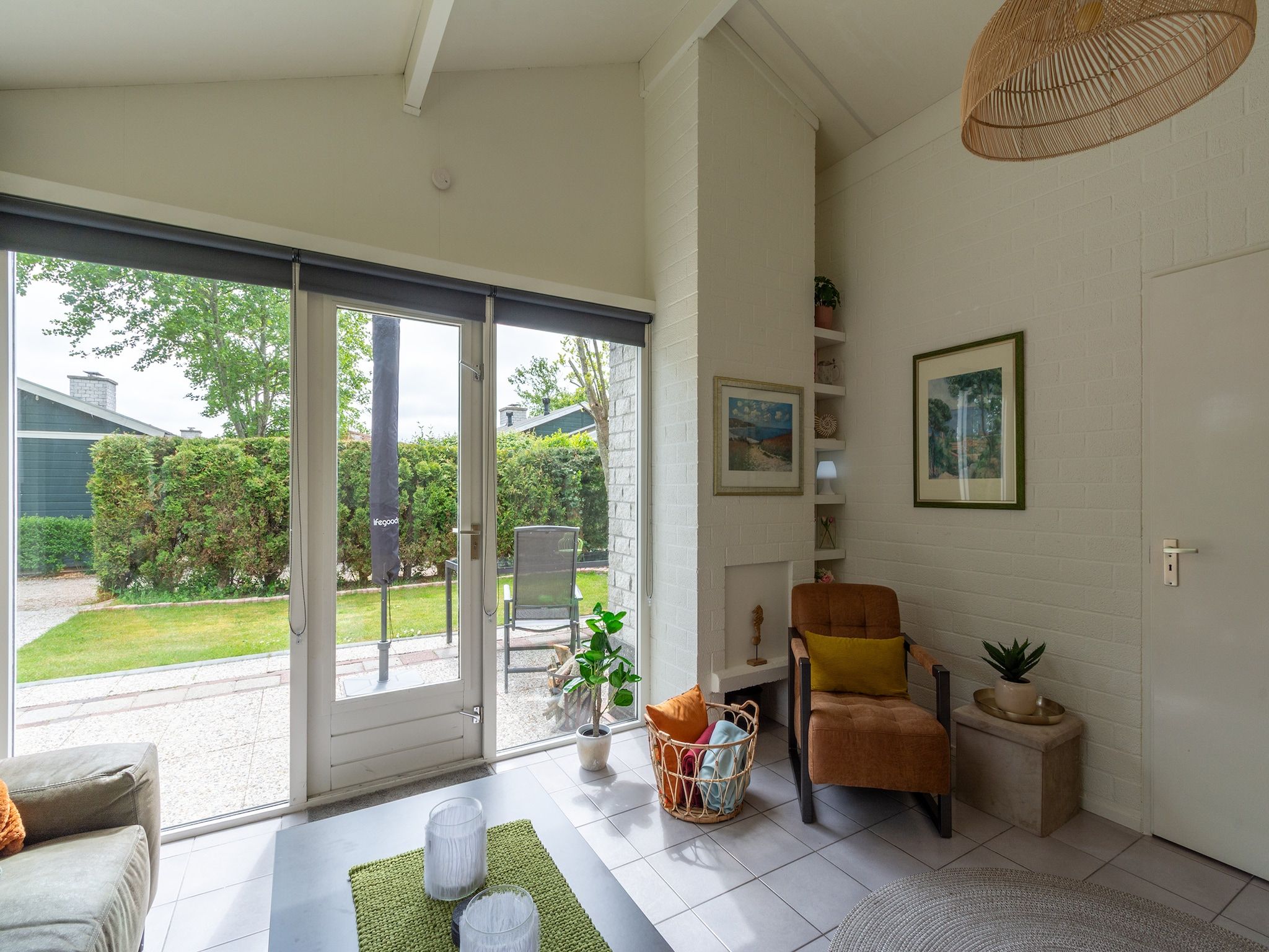 De woonkamer van Watersnip 9 in Petten