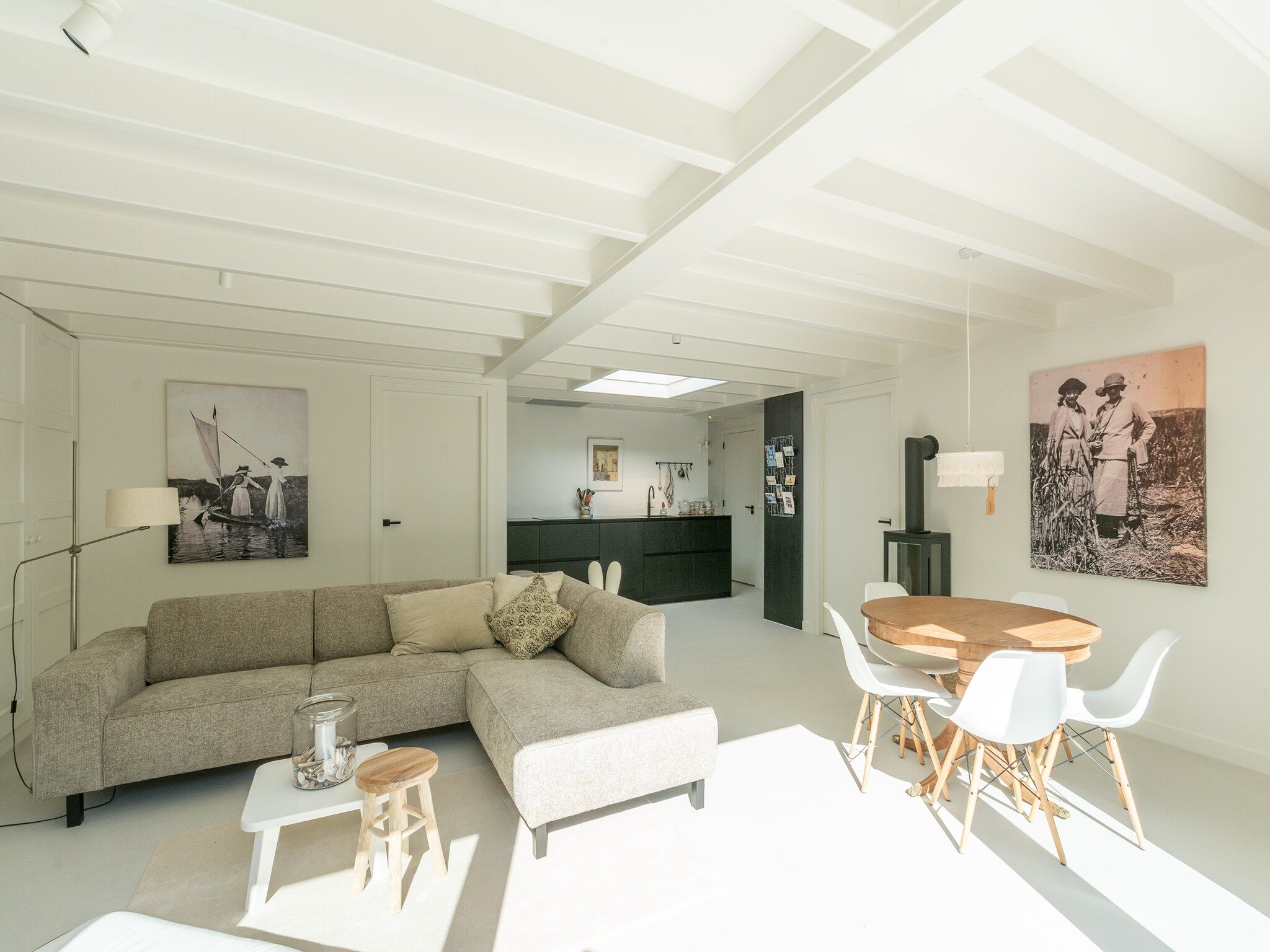 De woonkamer van Beach Bungalow Sint aan Zee in Sint Maartenszee