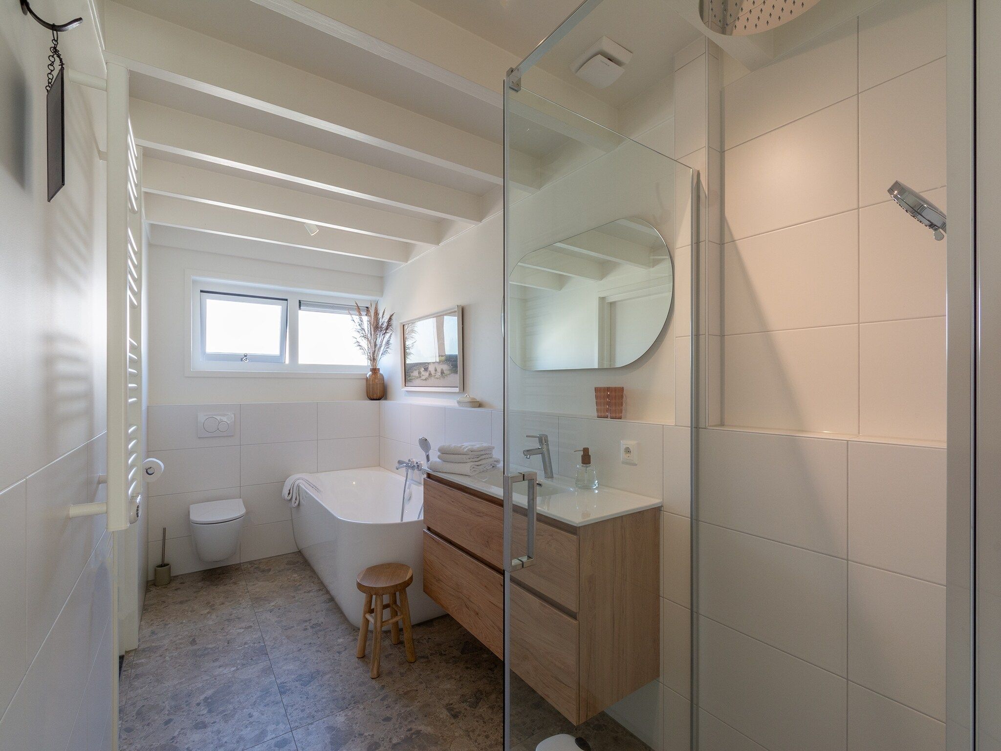De badkamer van Beach Bungalow Sint aan Zee in Sint Maartenszee