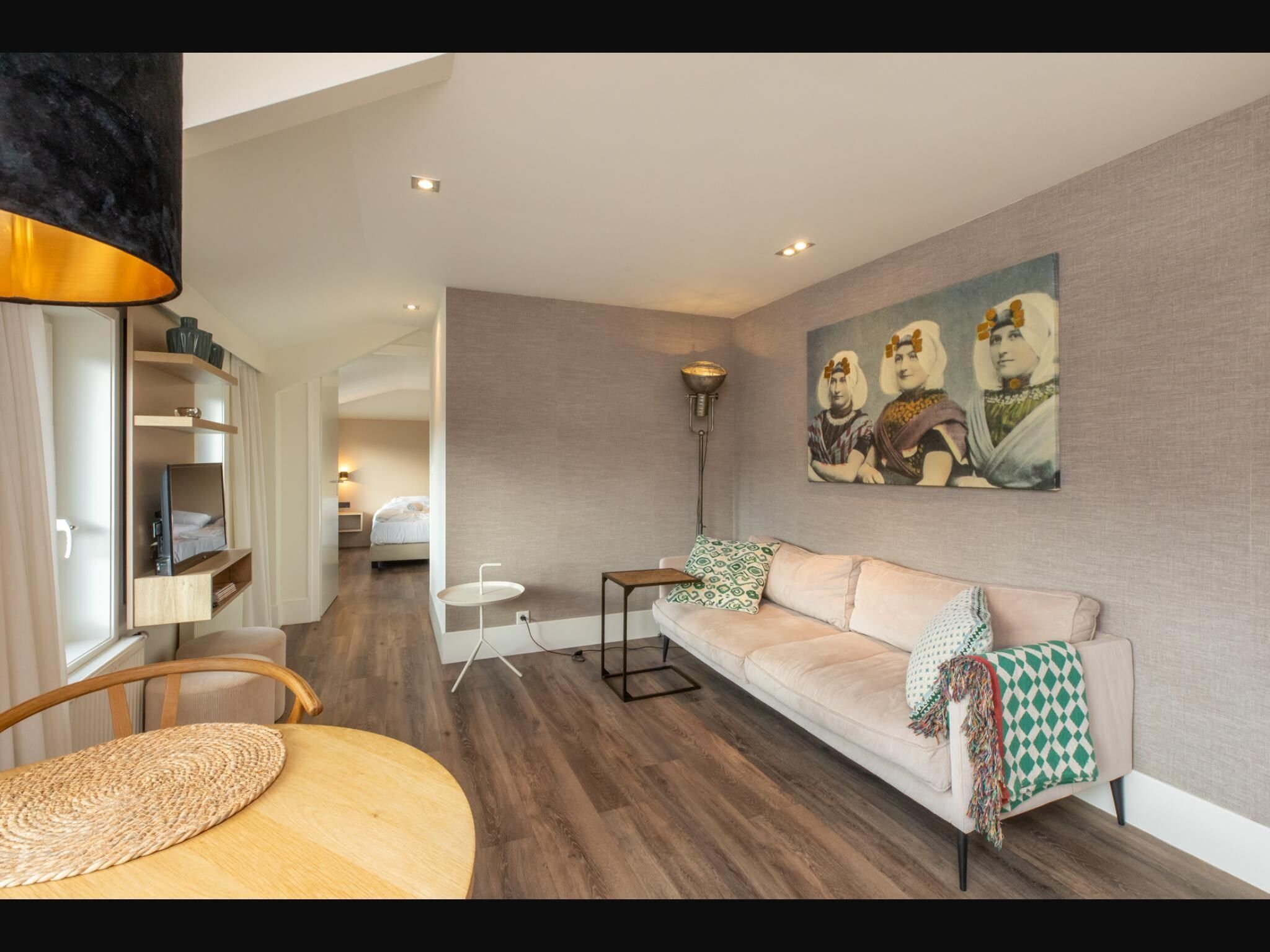 De woonkamer van Overnachten in Zoutelande  Comfortabel Appartement Langstraat 5A in Zoutelande