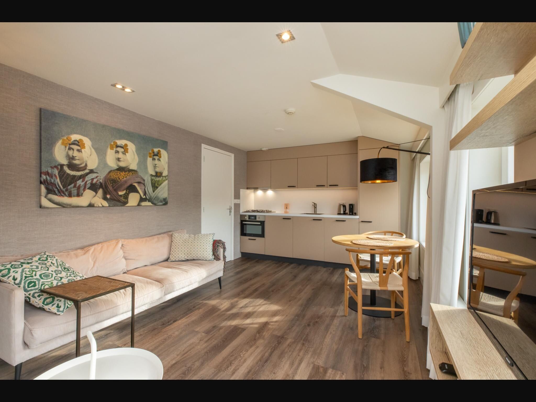 De woonkamer van Overnachten in Zoutelande  Comfortabel Appartement Langstraat 5A in Zoutelande