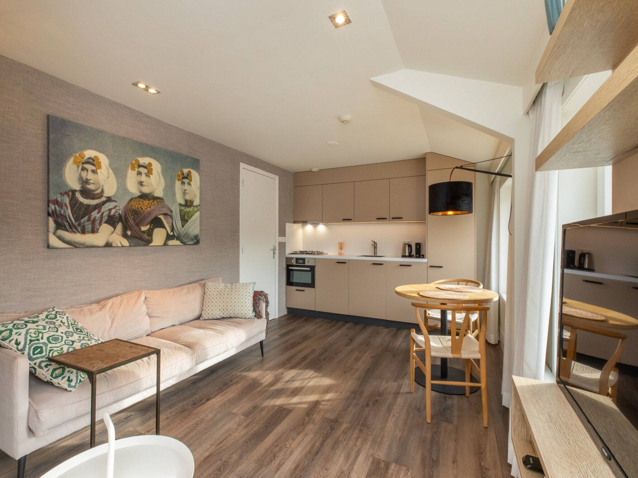 De woonkamer van Overnachten in Zoutelande  Comfortabel Appartement Langstraat 5A in Zoutelande