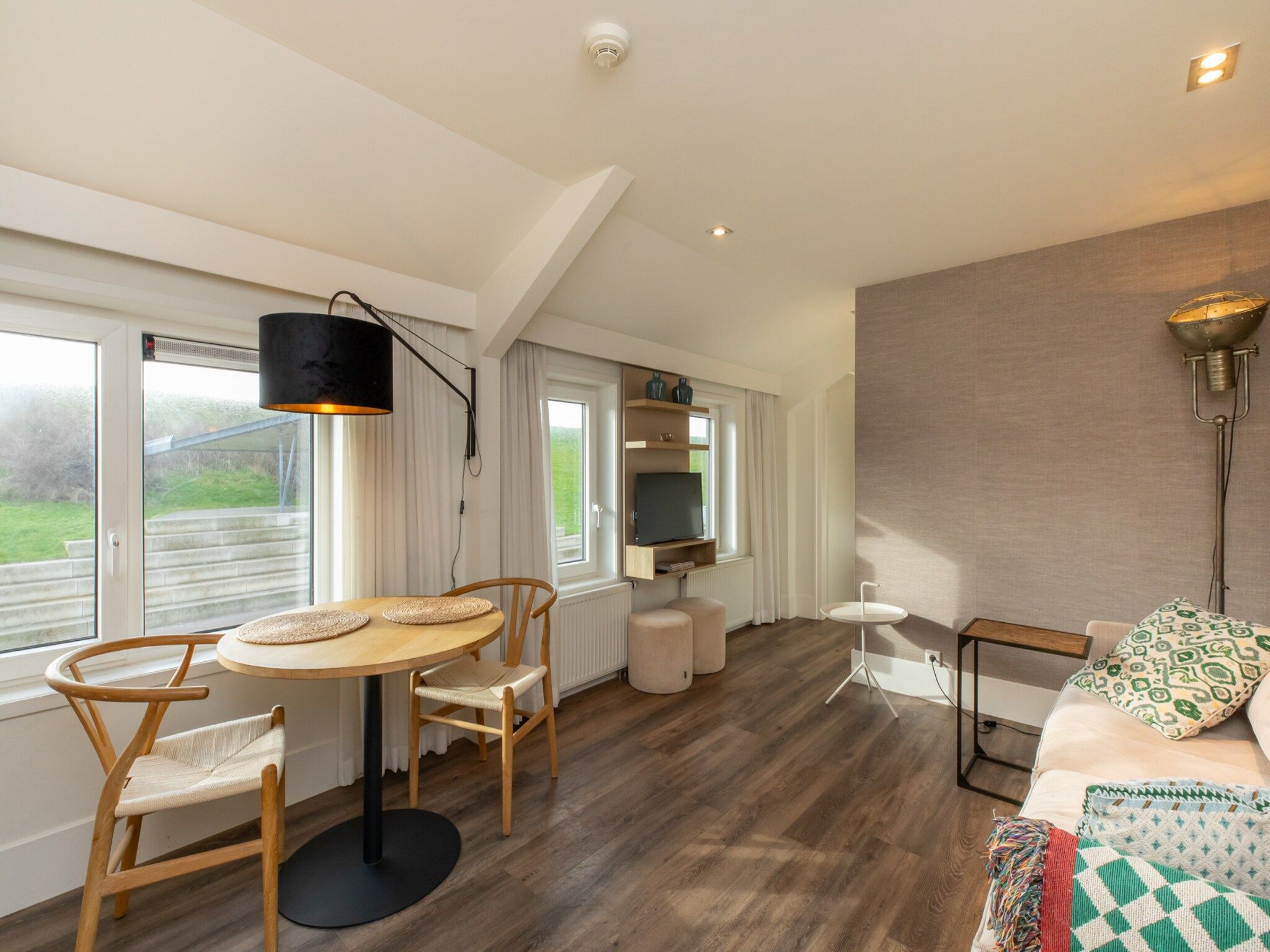 De woonkamer van Overnachten in Zoutelande  Comfortabel Appartement Langstraat 5A in Zoutelande