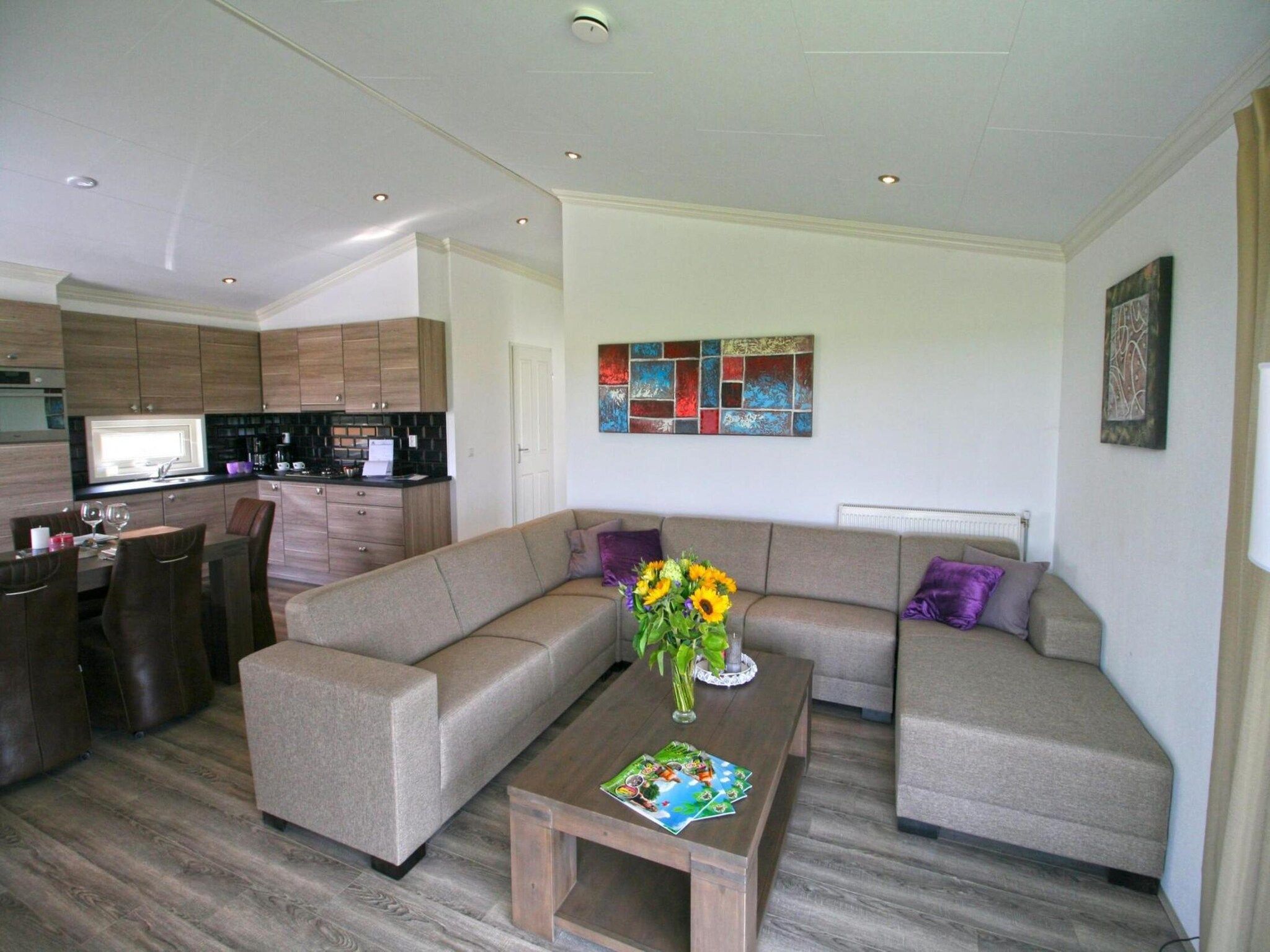 De woonkamer van Tulpenhof met sauna  6 personen in West-Graftdijk