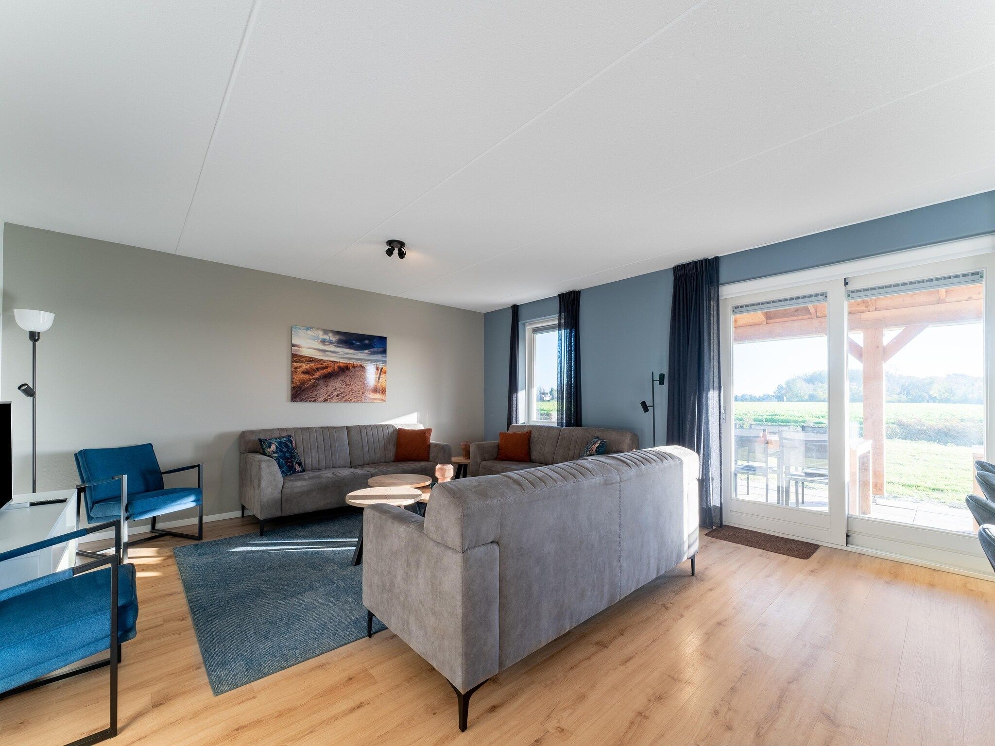 De woonkamer van Wulpdal 63 in Scherpenisse