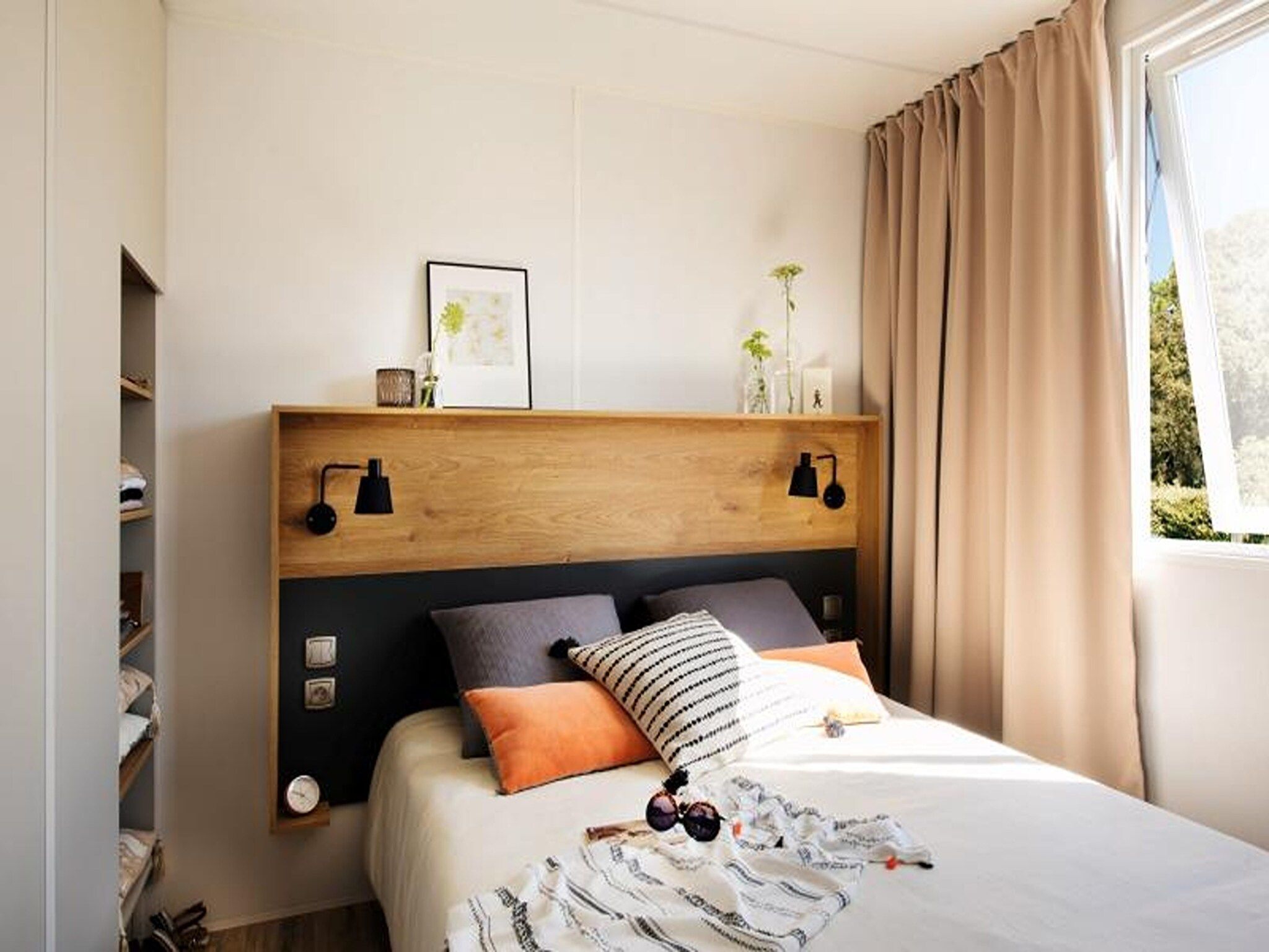 Een slaapkamer van Terraslodge 2 in Heeg