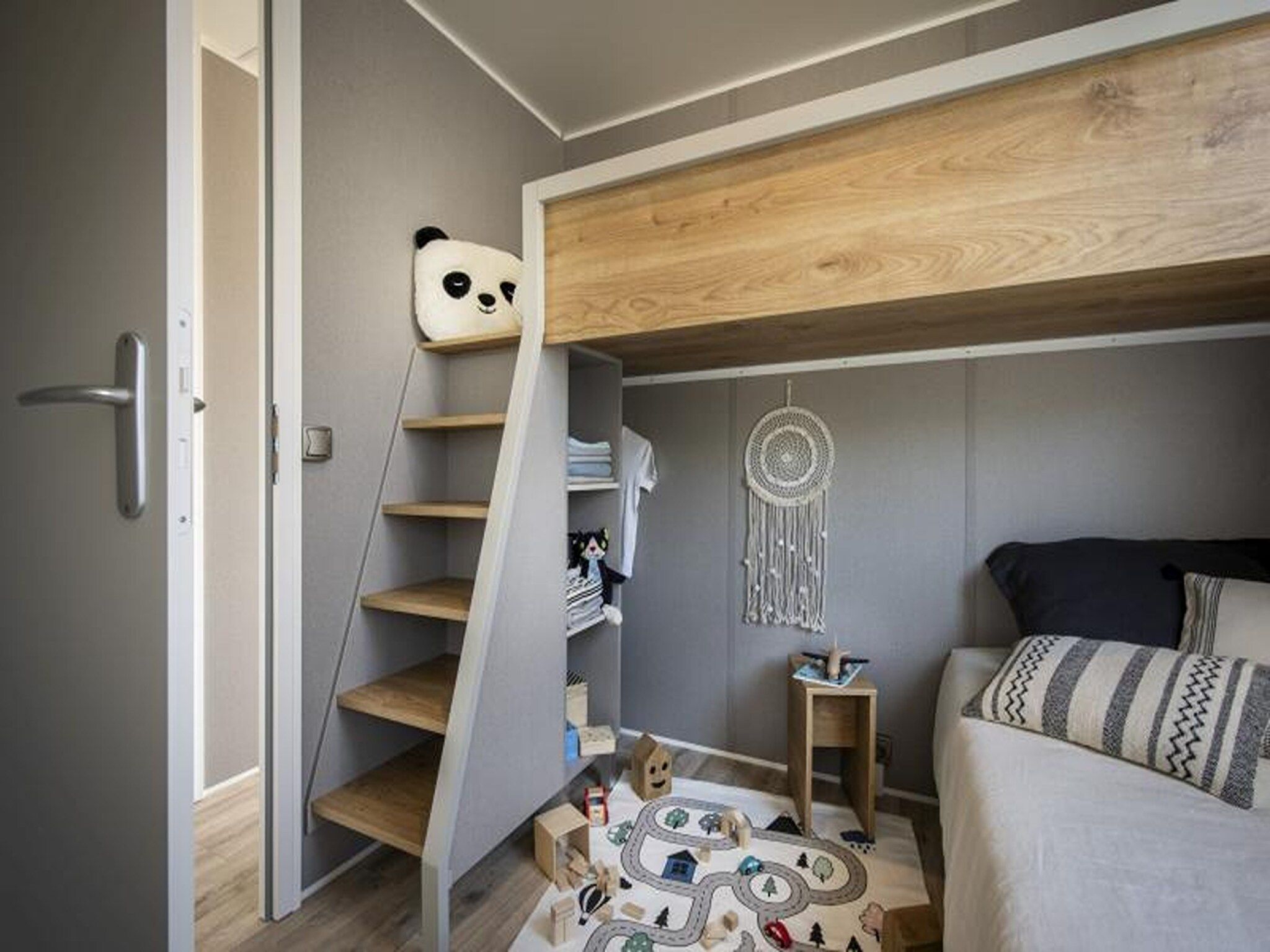 Een slaapkamer van Terraslodge 2 in Heeg