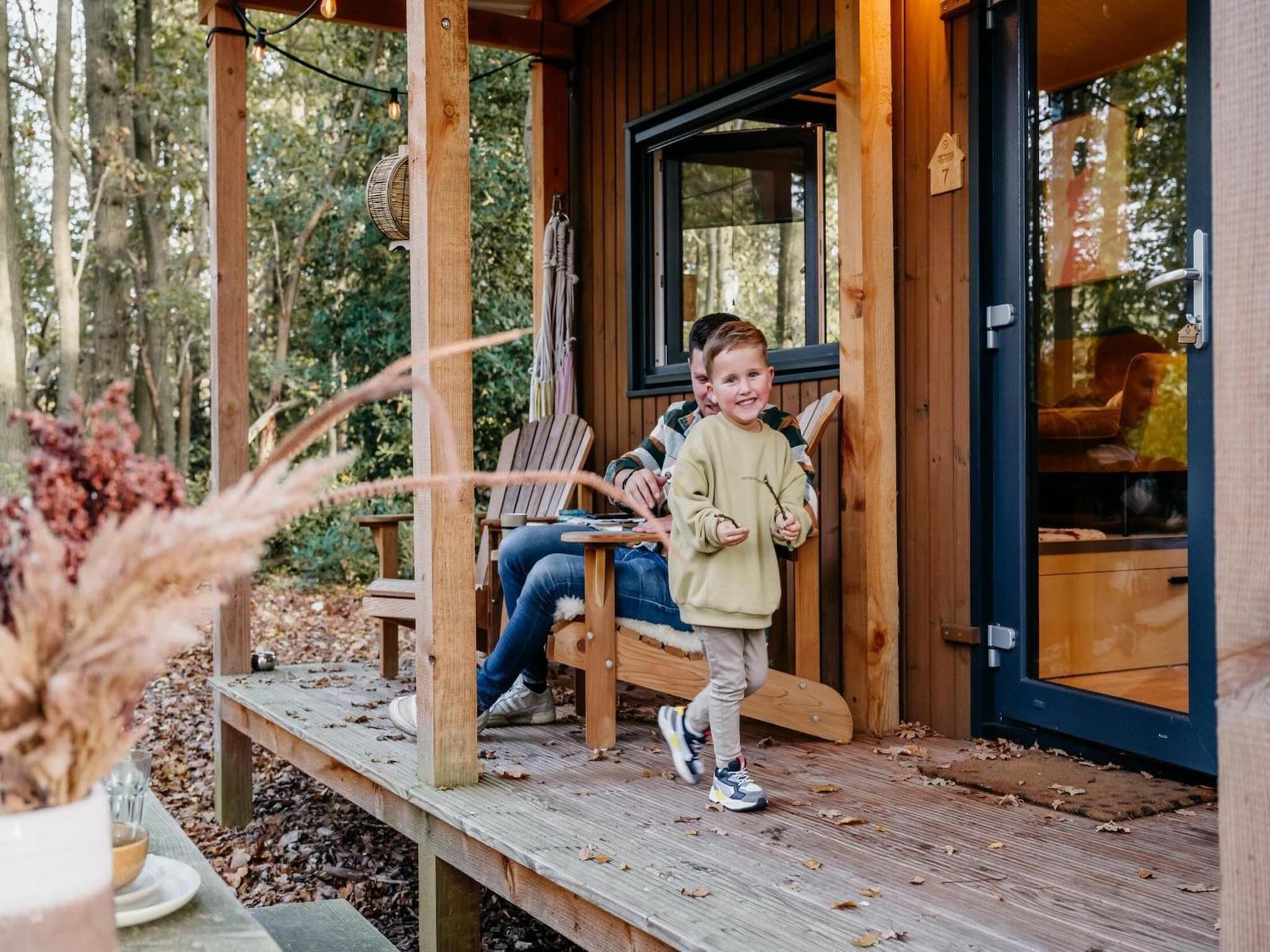 Het terras van Tiny house voor 2  2 personen in Scherpenzeel