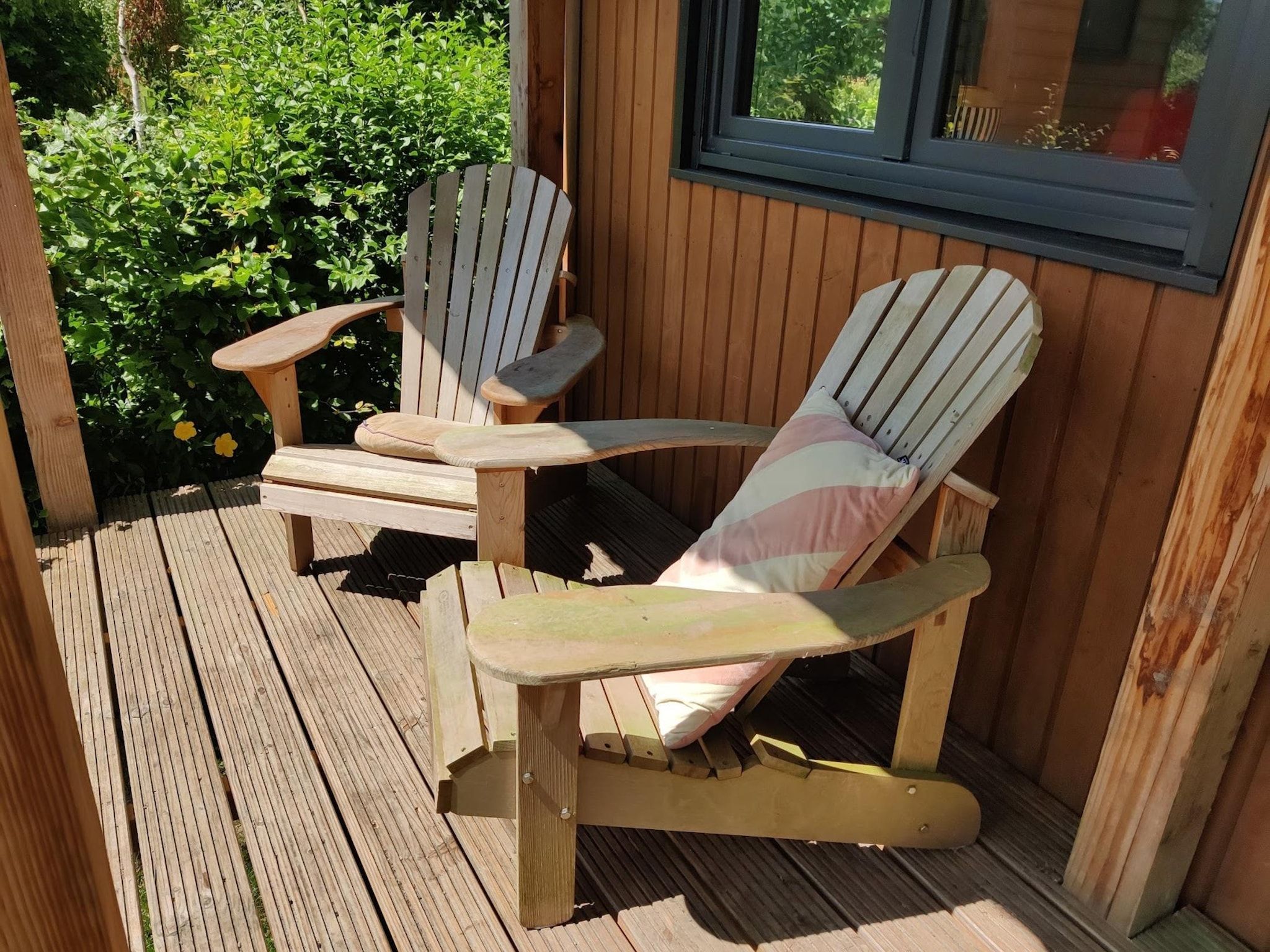 Het terras van Tiny house voor 2  2 personen in Scherpenzeel