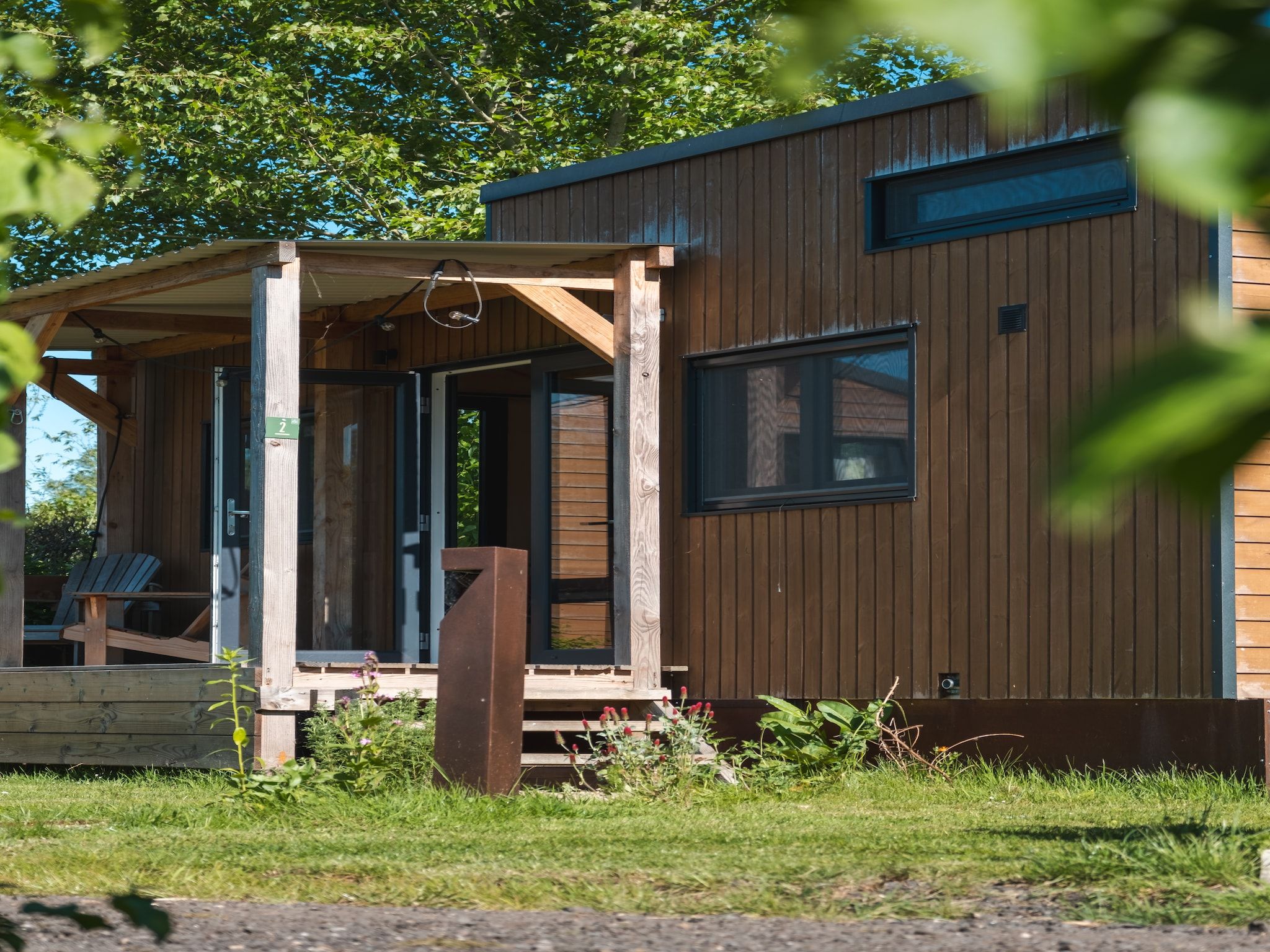 De buitenkant van Tiny house voor 2  2 personen in Scherpenzeel
