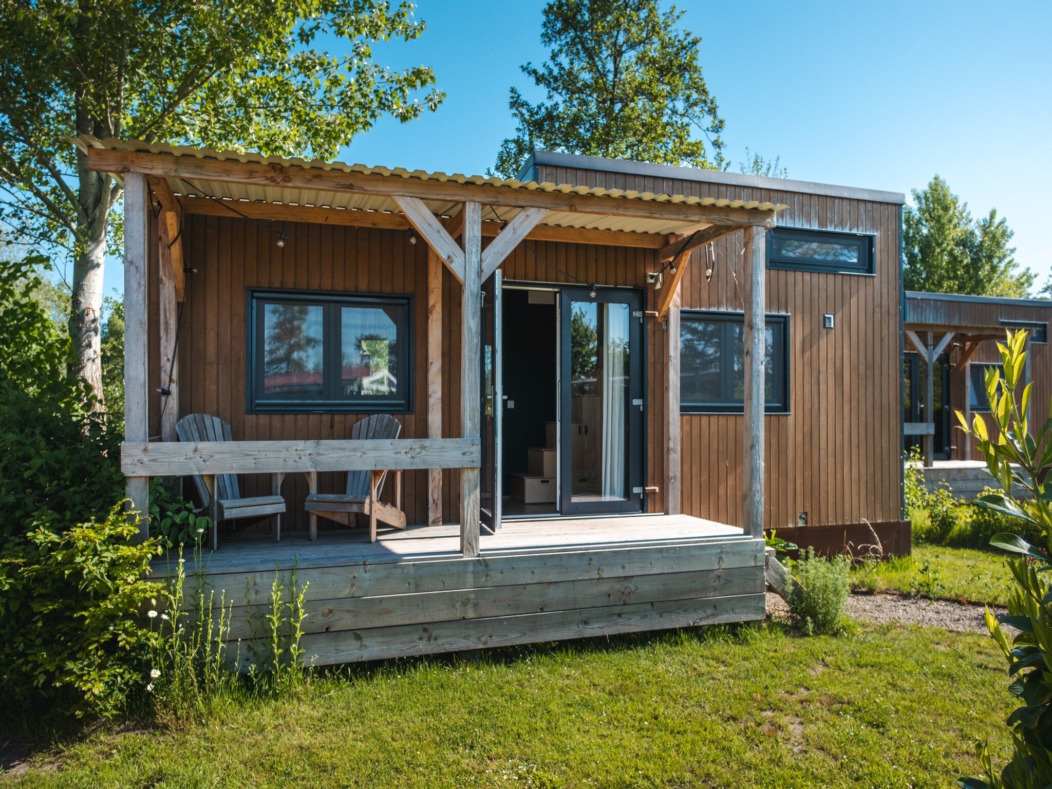 De buitenkant van Tiny house voor 2  2 personen in Scherpenzeel