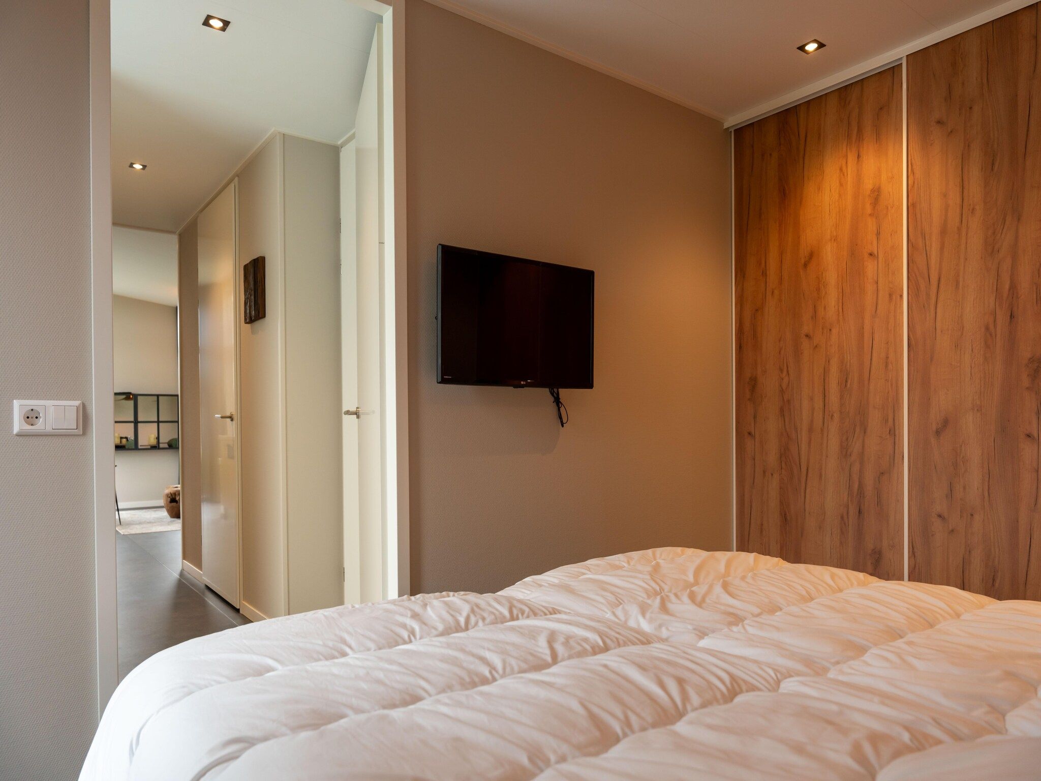 Een slaapkamer van Yn 't Bosk in Sint Nicolaasga