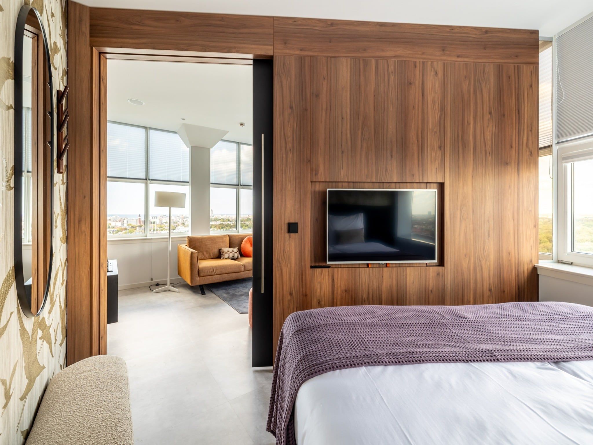 Een slaapkamer van Toren van Oud 3 in Den Haag
