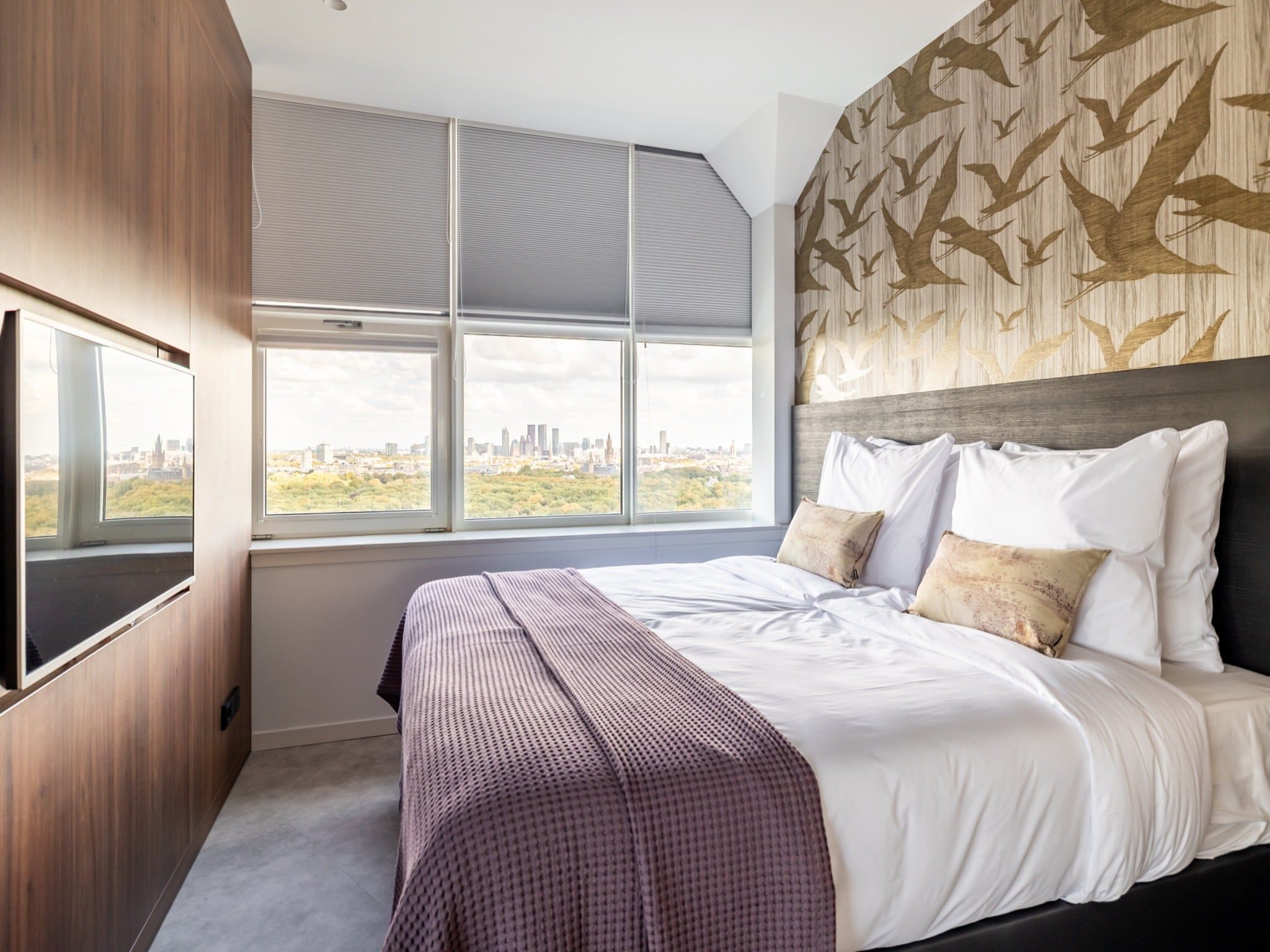 Een slaapkamer van Toren van Oud 3 in Den Haag
