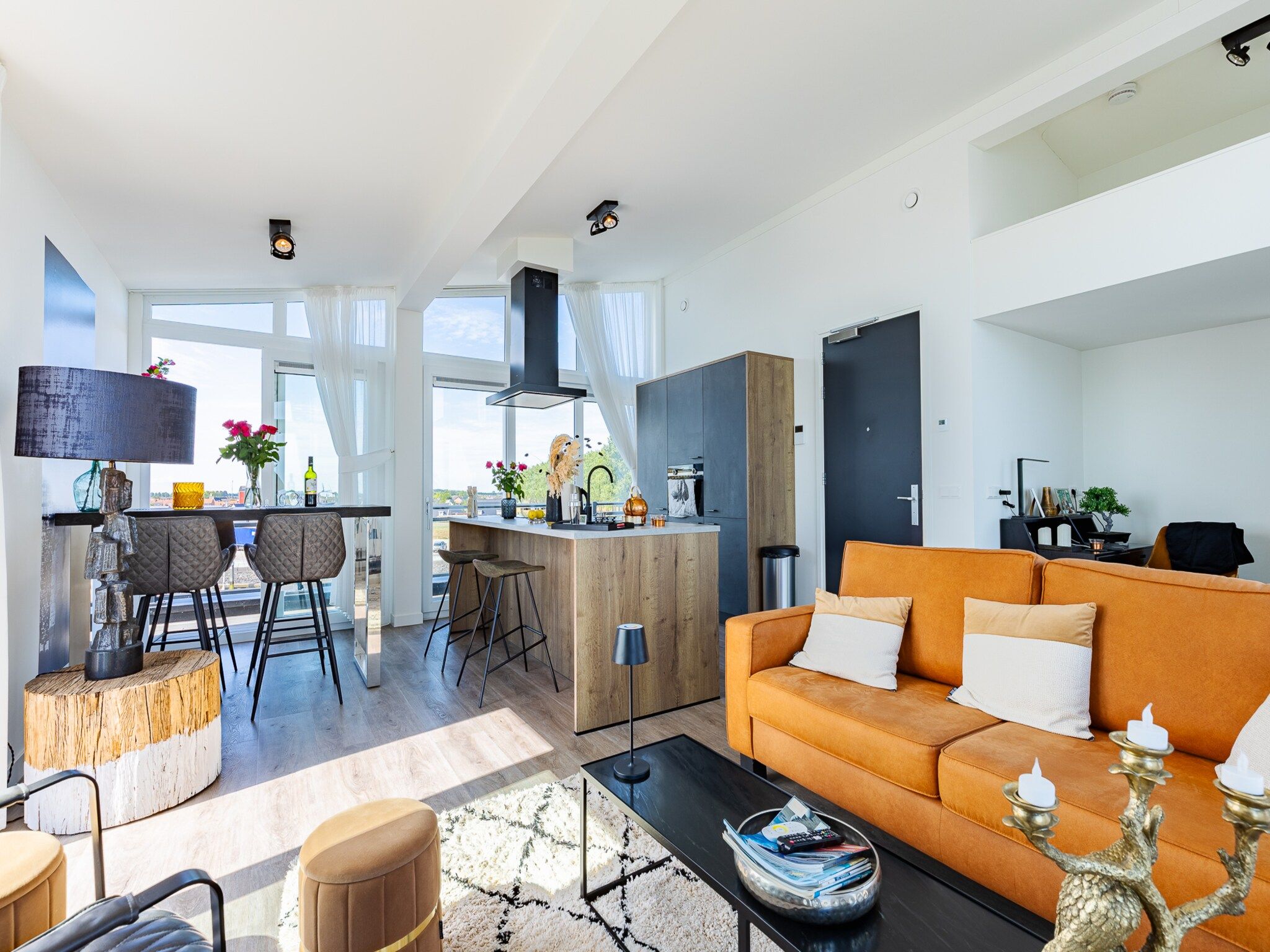 De woonkamer van Penthouse at the beach - with balcony | No. 26 - 2 Pers.  | Vista Maris in Sint-Annaland
