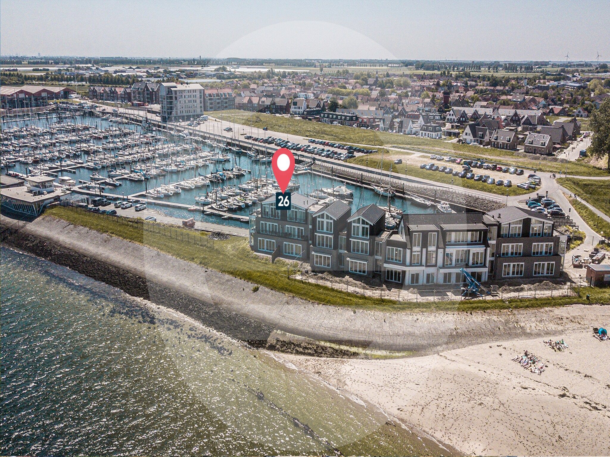 De buitenkant van Penthouse at the beach - with balcony | No. 26 - 2 Pers.  | Vista Maris in Sint-Annaland