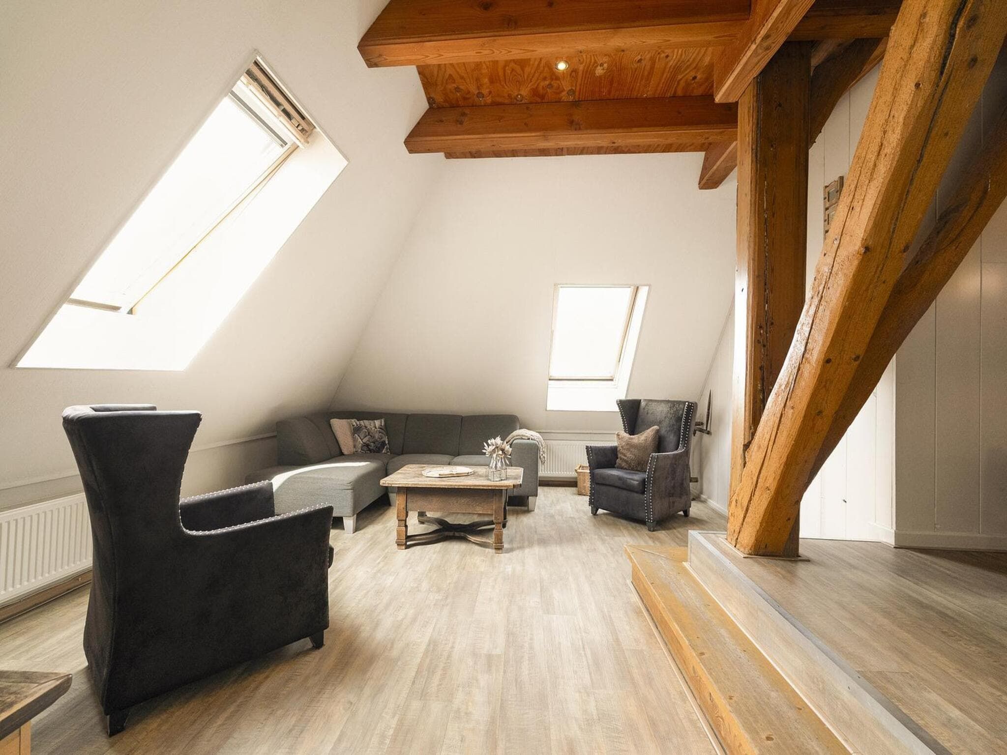 De woonkamer van Appartement Nostalgisch in Schagen