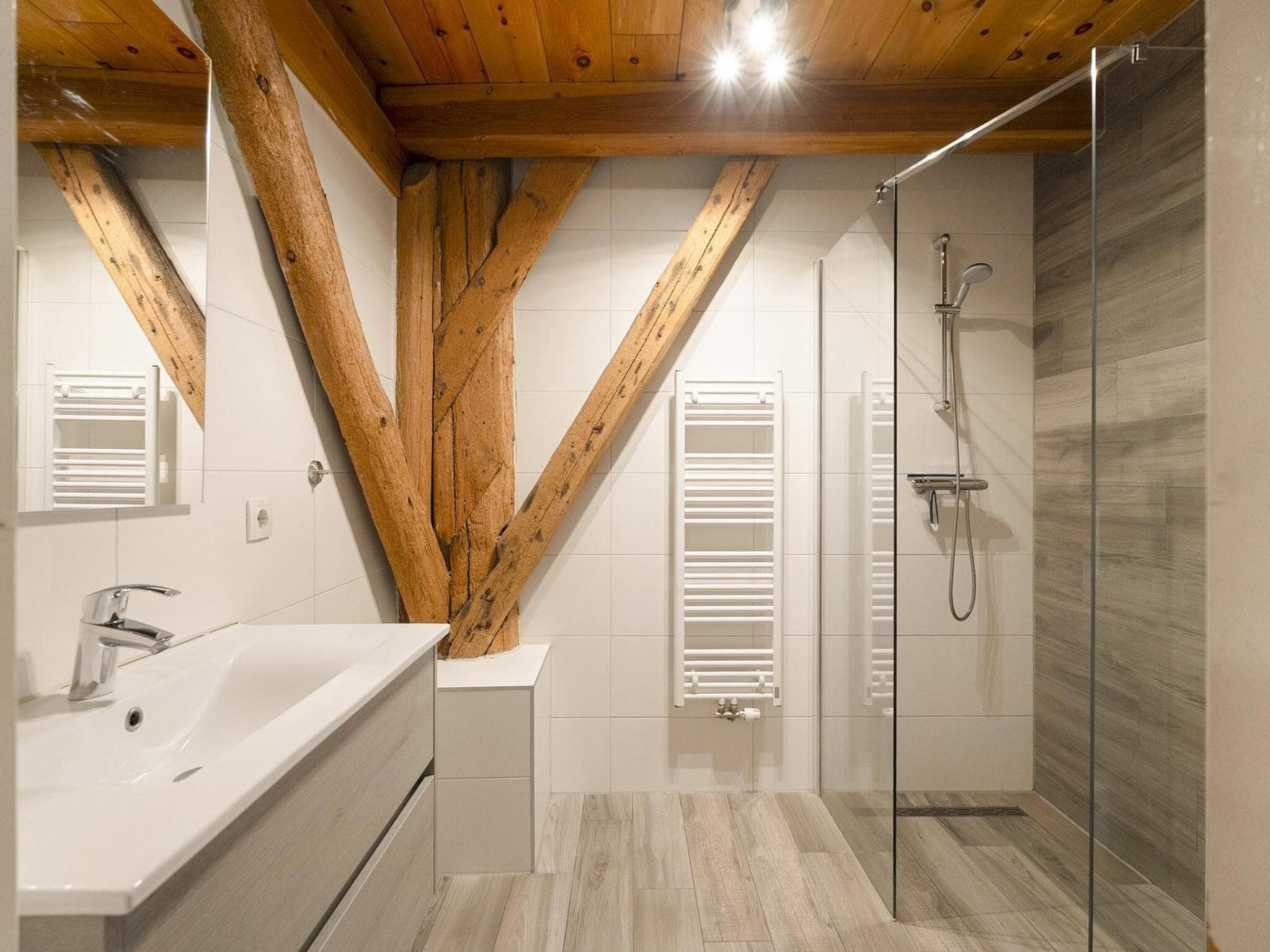 De badkamer van Appartement Nostalgisch in Schagen