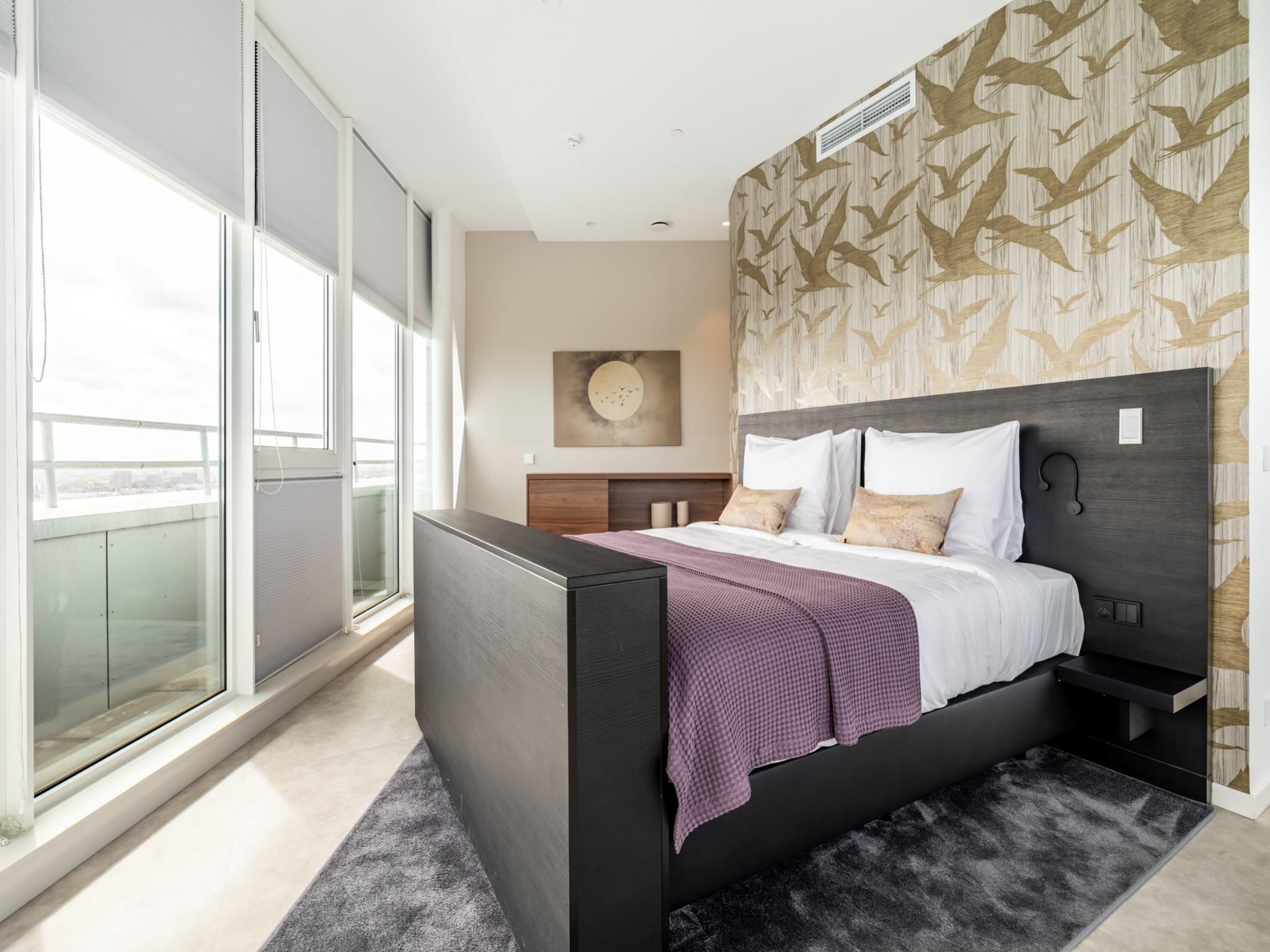 Een slaapkamer van Toren van Oud 4 in Den Haag