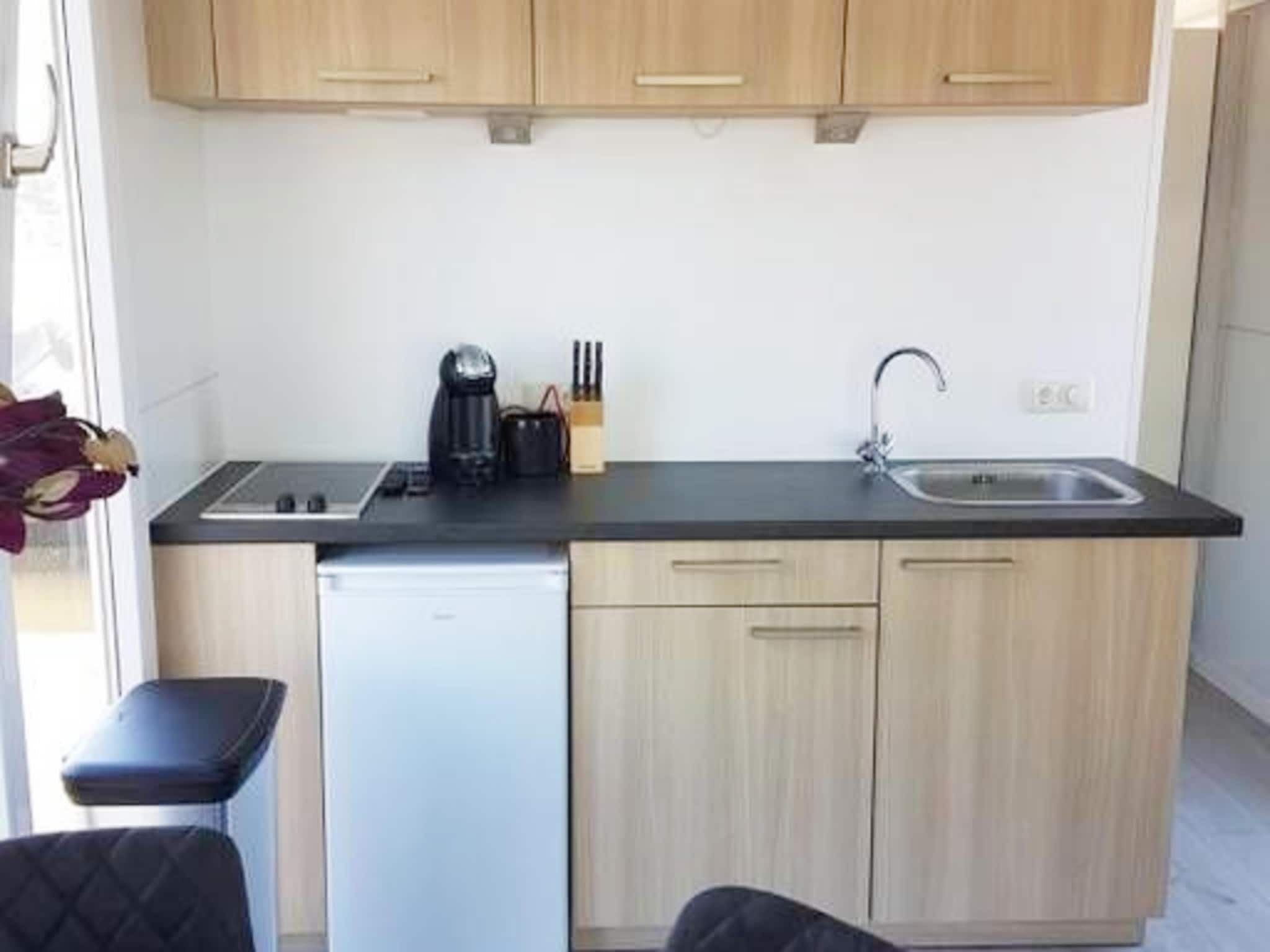 De keuken van Havenlodge with roof terrace and balcony (4 pers) in Amsterdam in Amsterdam