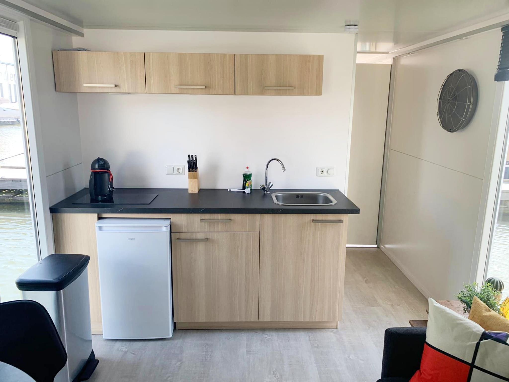 De keuken van Havenlodge with roof terrace and balcony (4 pers) in Amsterdam in Amsterdam