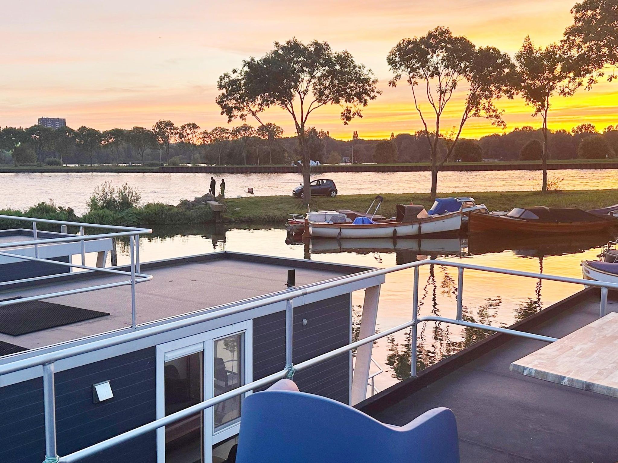 Het uitzicht vanaf Havenlodge with roof terrace and balcony (4 pers) in Amsterdam in Amsterdam