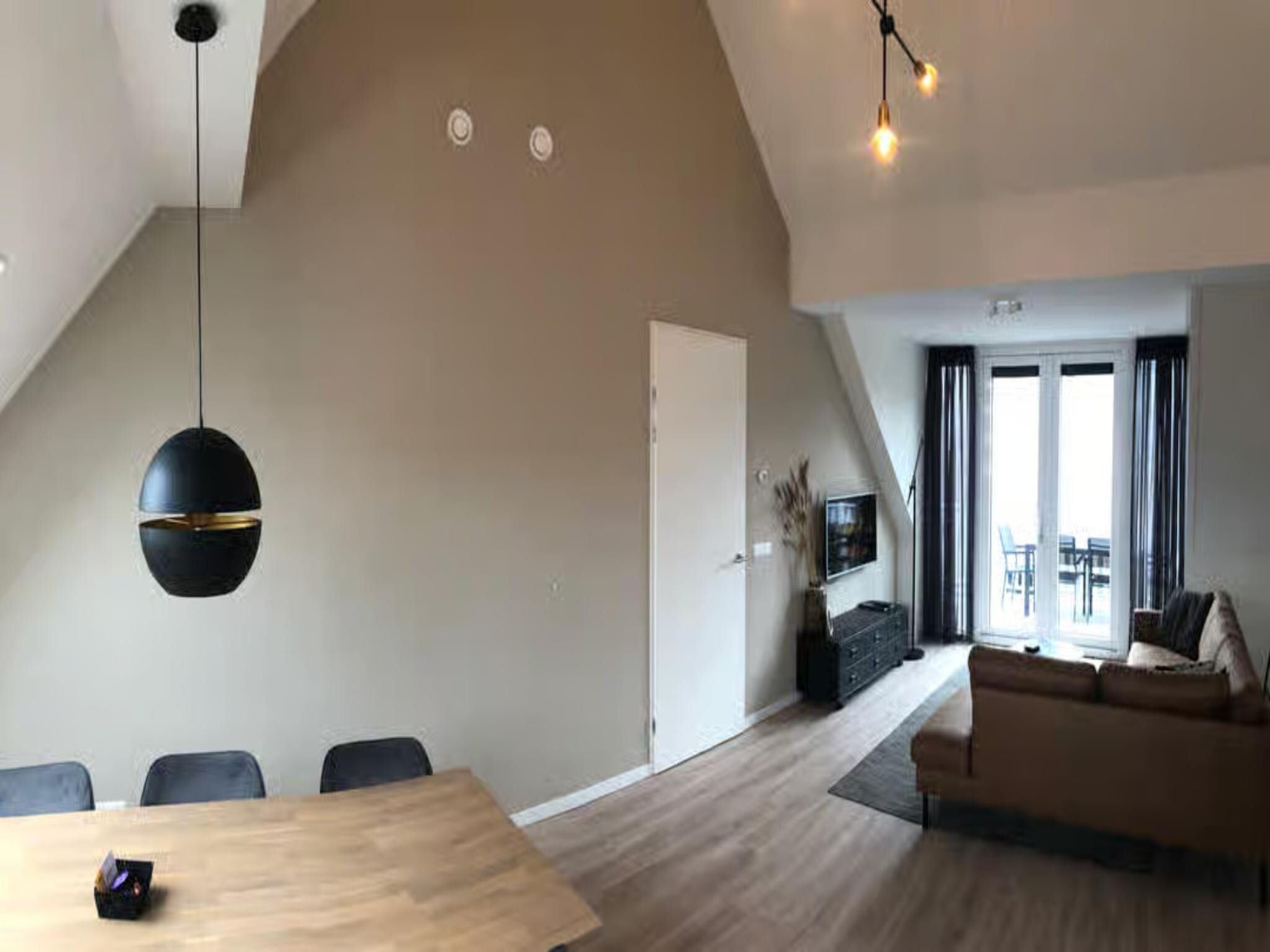 De woonkamer van Plein 40 Lodge 5 in Zoutelande