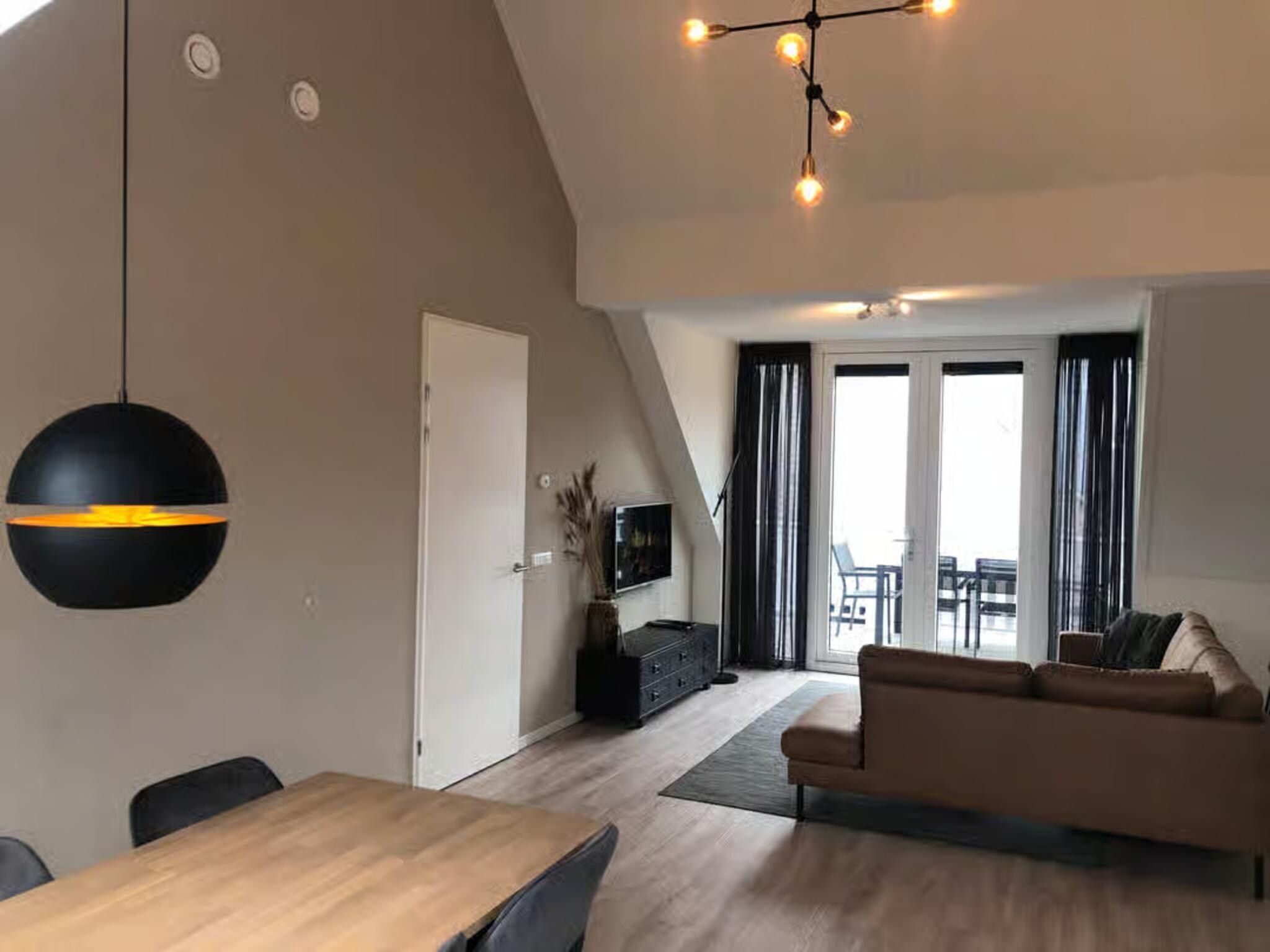 De woonkamer van Plein 40 Lodge 5 in Zoutelande