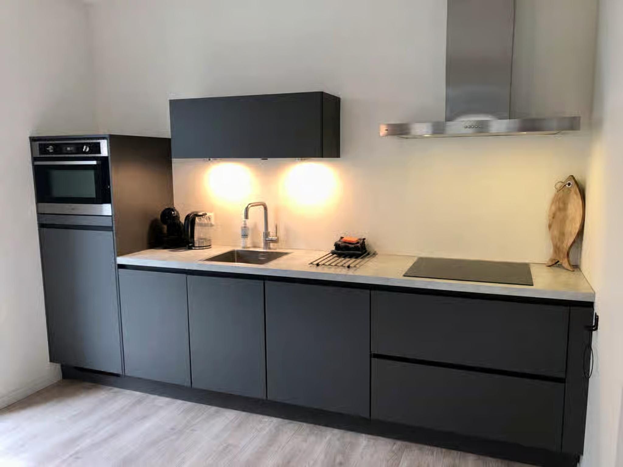 De keuken van Plein 40 Lodge 6 in Zoutelande