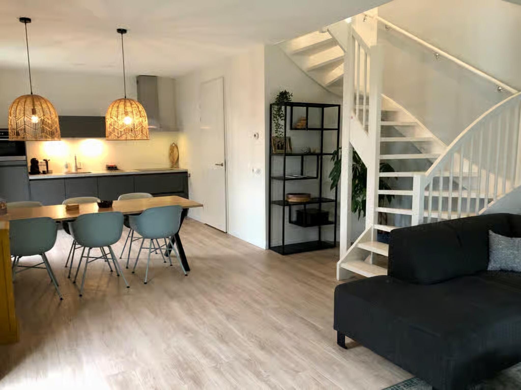 De woonkamer van Plein 40 Lodge 6 in Zoutelande