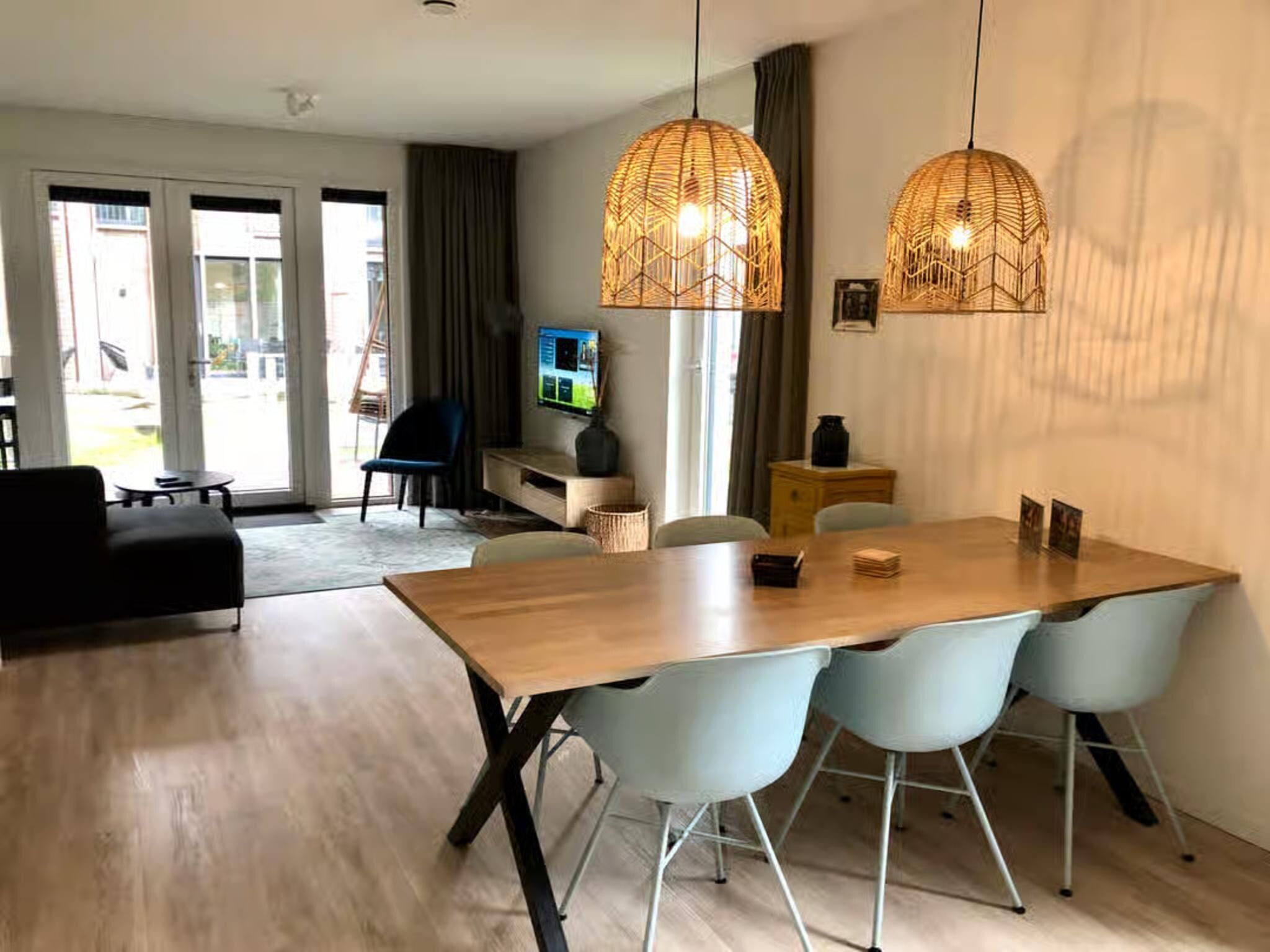 De eetkamer van Plein 40 Lodge 6 in Zoutelande