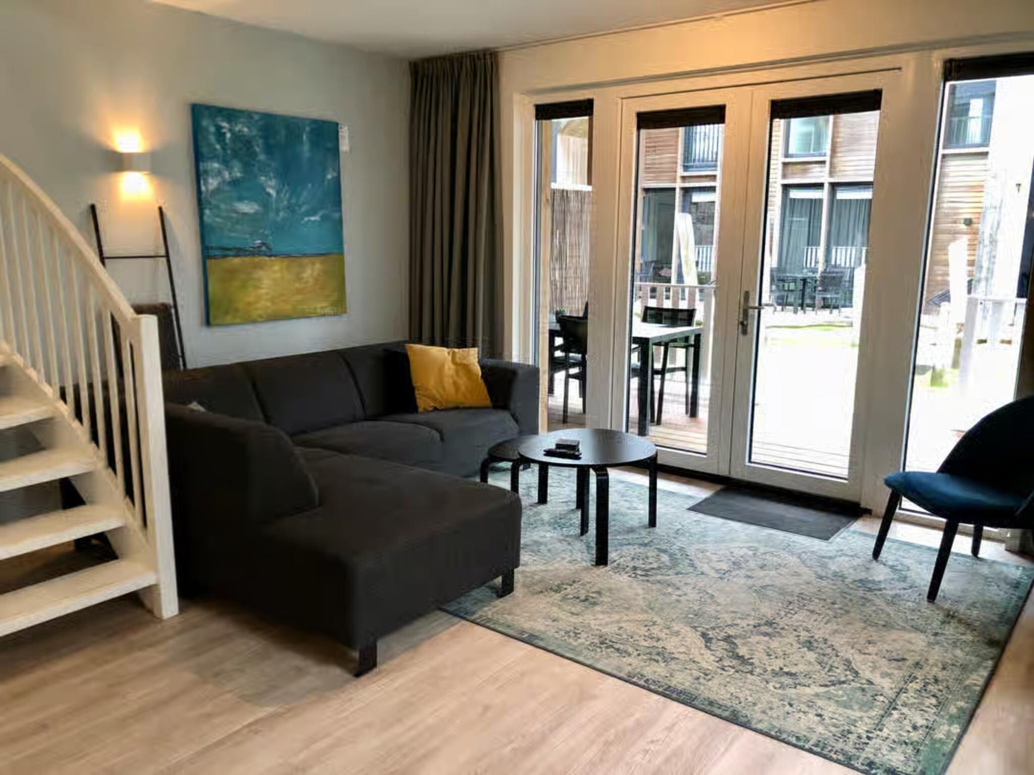 De woonkamer van Plein 40 Lodge 6 in Zoutelande