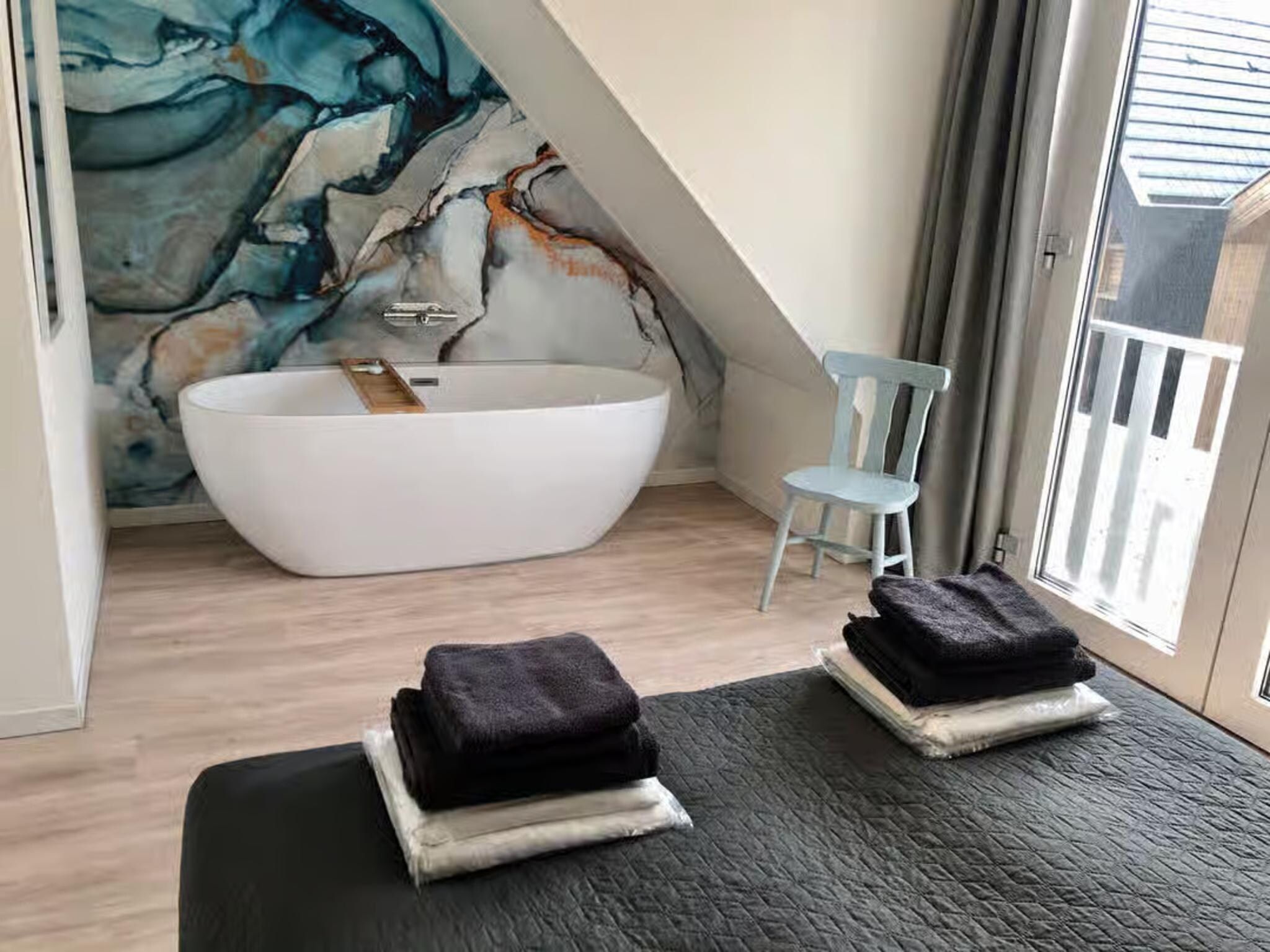Een slaapkamer van Plein 40 Lodge 6 in Zoutelande
